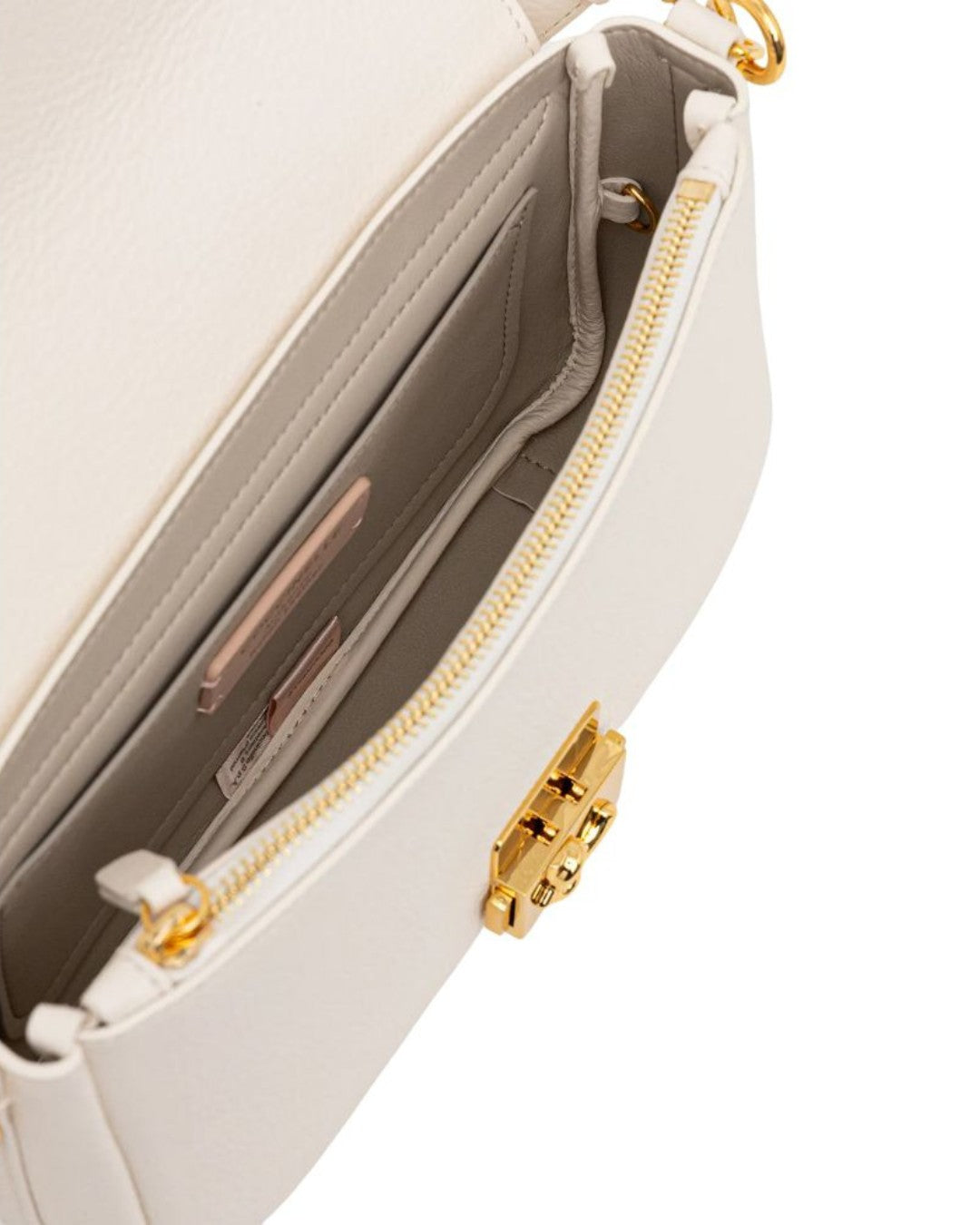 Coccinelle borsa a spalla in pelle "C-Me Lock" Bianco E1U4K120101.N17 PEARL