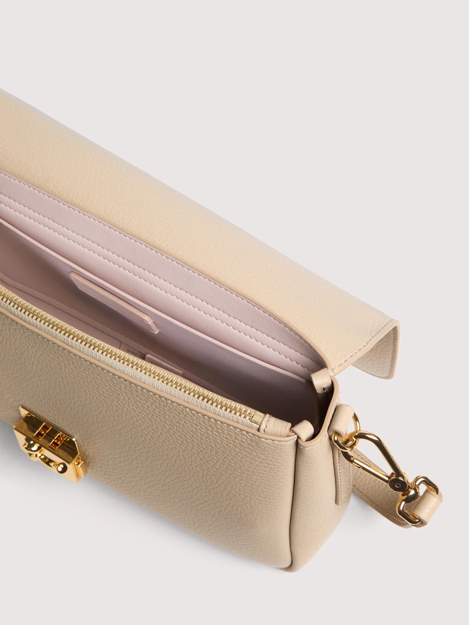 Coccinelle borsa a spalla in pelle "C-Me Lock" Beige E1U4K120101.N64 SANDSHELL