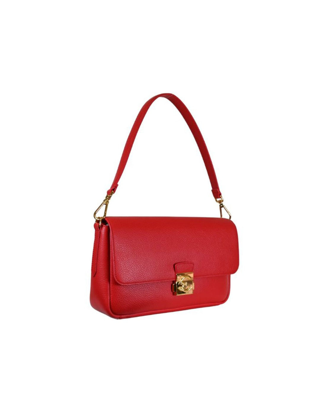 Coccinelle borsa a spalla in pelle "C-Me Lock" Rosso E1U4K120101.R02 SCARLET