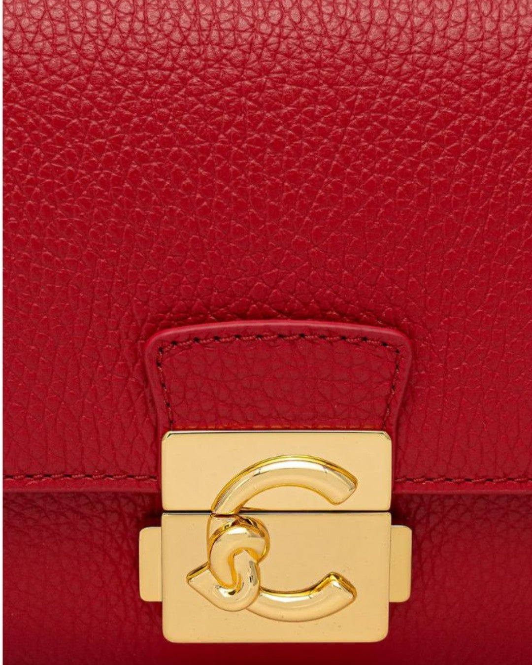 Coccinelle borsa a spalla in pelle "C-Me Lock" Rosso E1U4K120201.R02 SCARLET