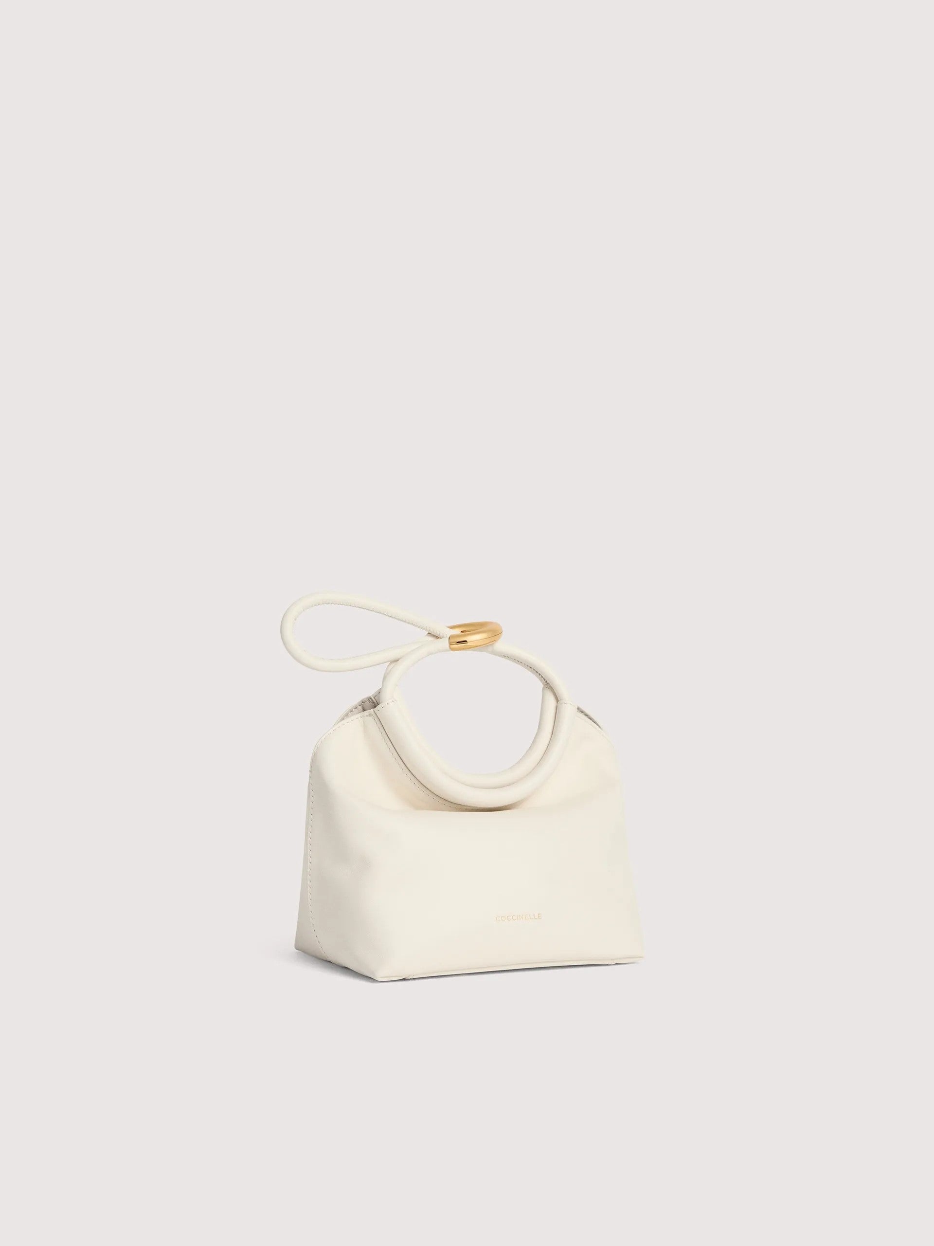 Coccinelle borsa a mano in pelle "Finn Pouch" Bianco E1UAA580101.N17 PEARL