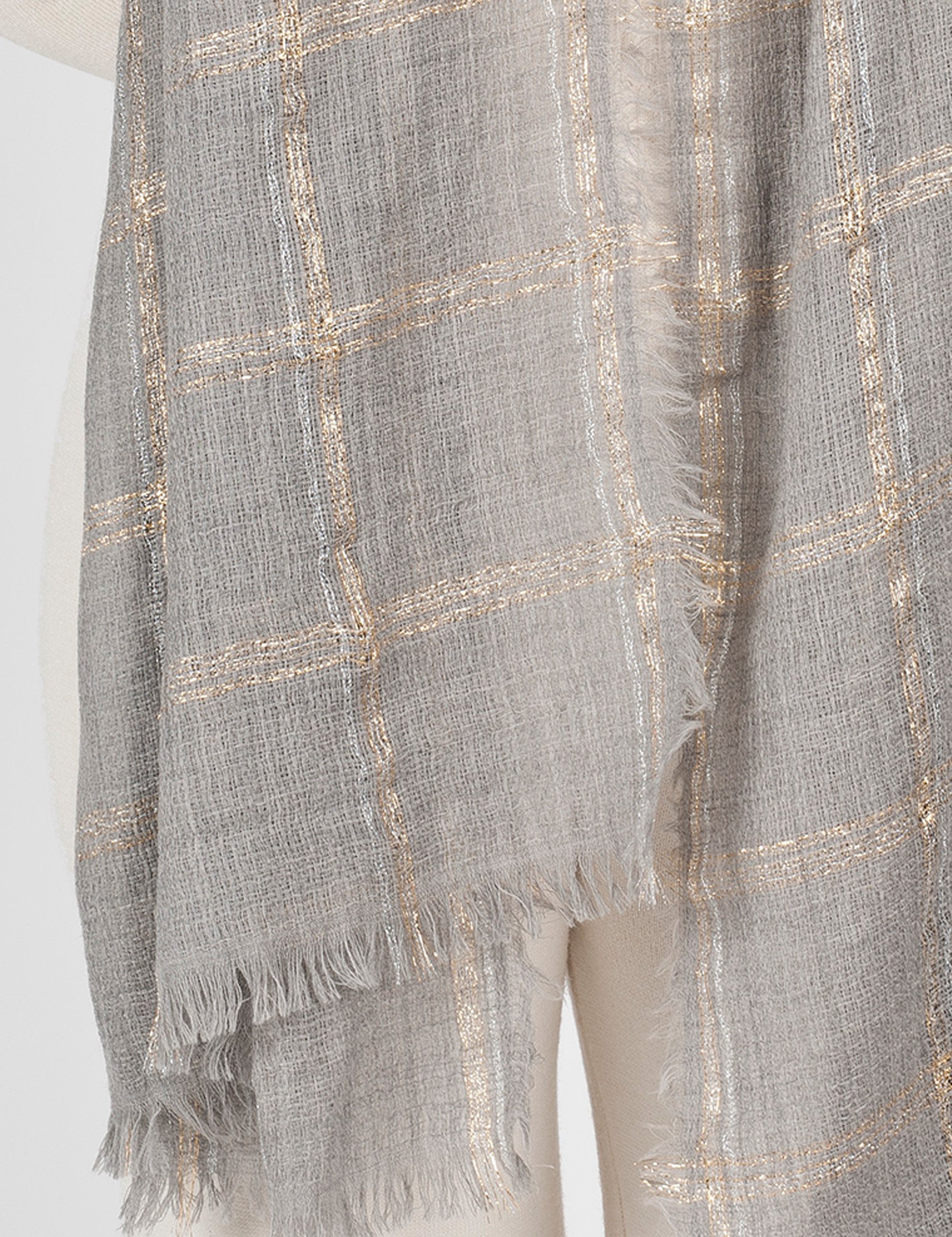 Gaynor Bongard sciarpa in lana "Livia" Grigio LIVIA.GREY