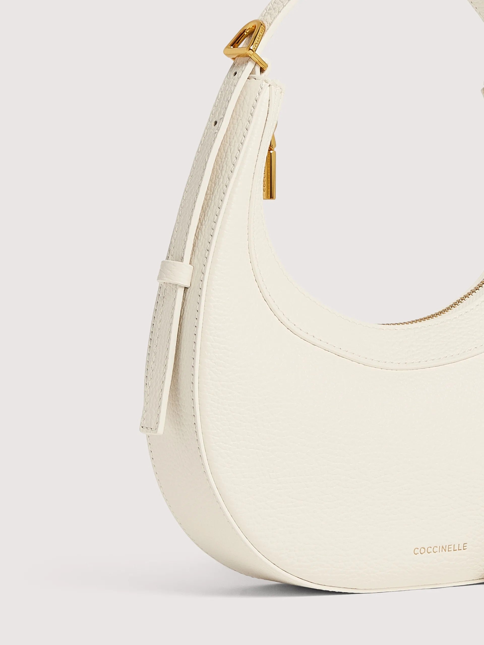 Coccinelle borsa a spalla in pelle "Whisper" Bianco E5PIP530101.N17 PEARL