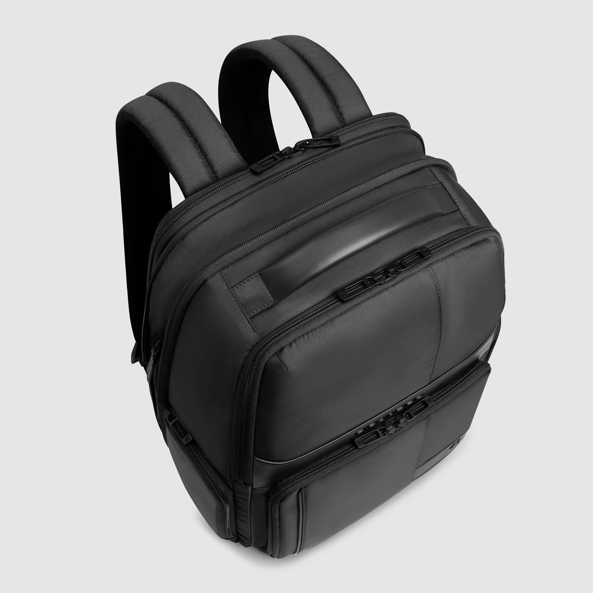 Piquadro zaino in tessuto e pelle "Wollem" Nero CA6239W129.N