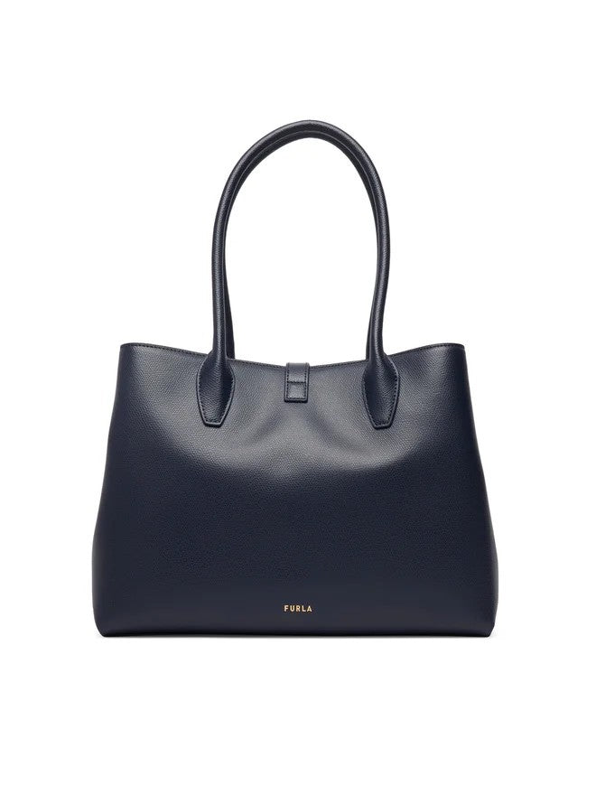 Furla borsa shopping in pelle "Goccia" Blu WB01978.4852S INK BLUE