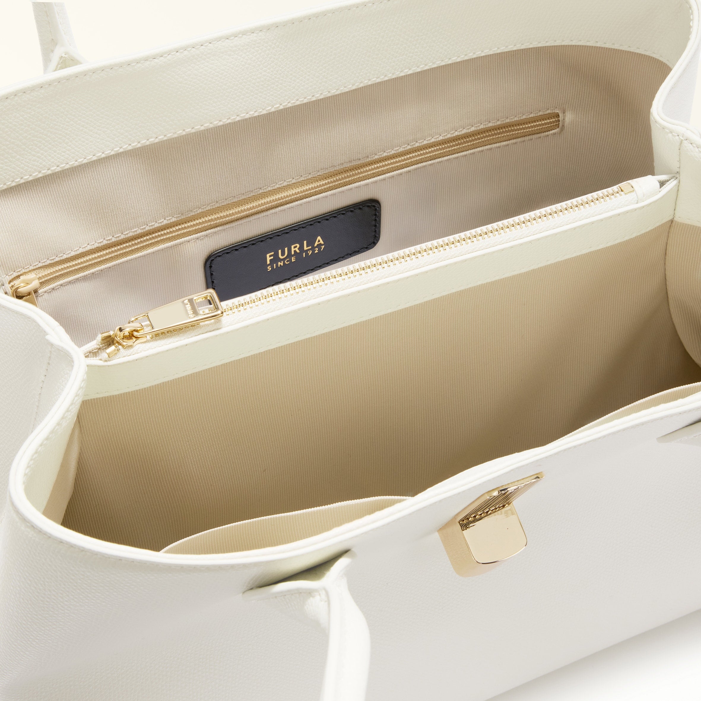 Furla borsa shopping in pelle "Goccia" Avorio WB01978.PNN00 PANNA