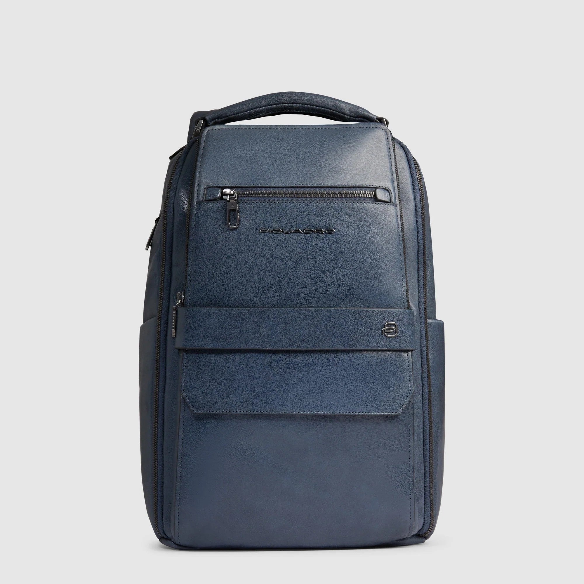 Piquadro zaino in pelle "Solm" Blu CA7021S141.AV