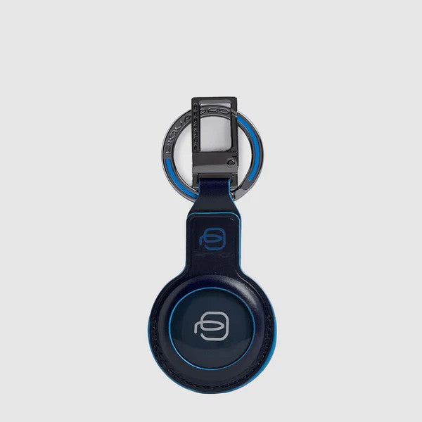 Piquadro portachiavi ciondolo porta AirTag/SmartTracker in pelle "Blue Square" AC7077B2.BLU2