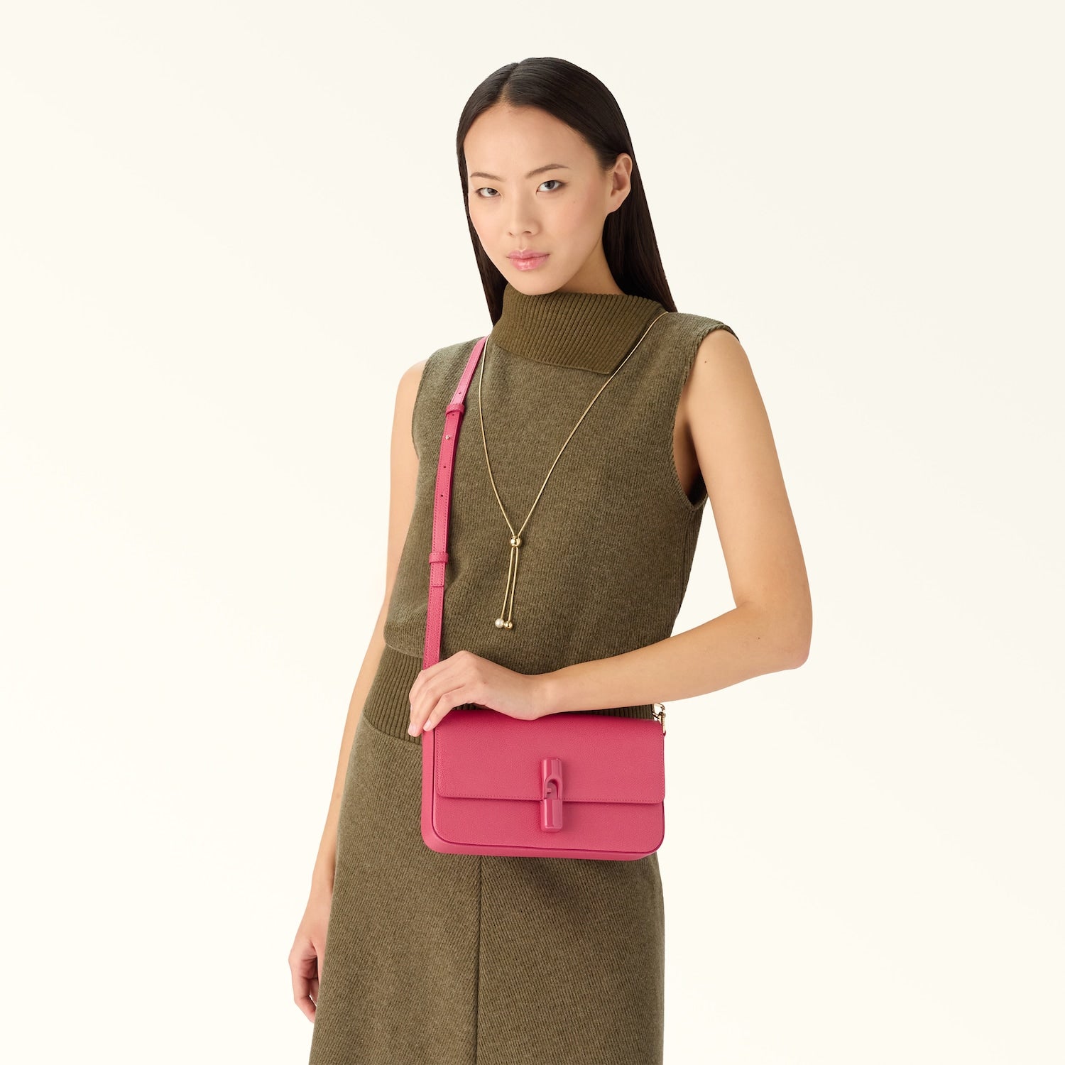 Furla borsa a tracolla in pelle "Iride" Rosa WB01826.4485S VELVET PINK