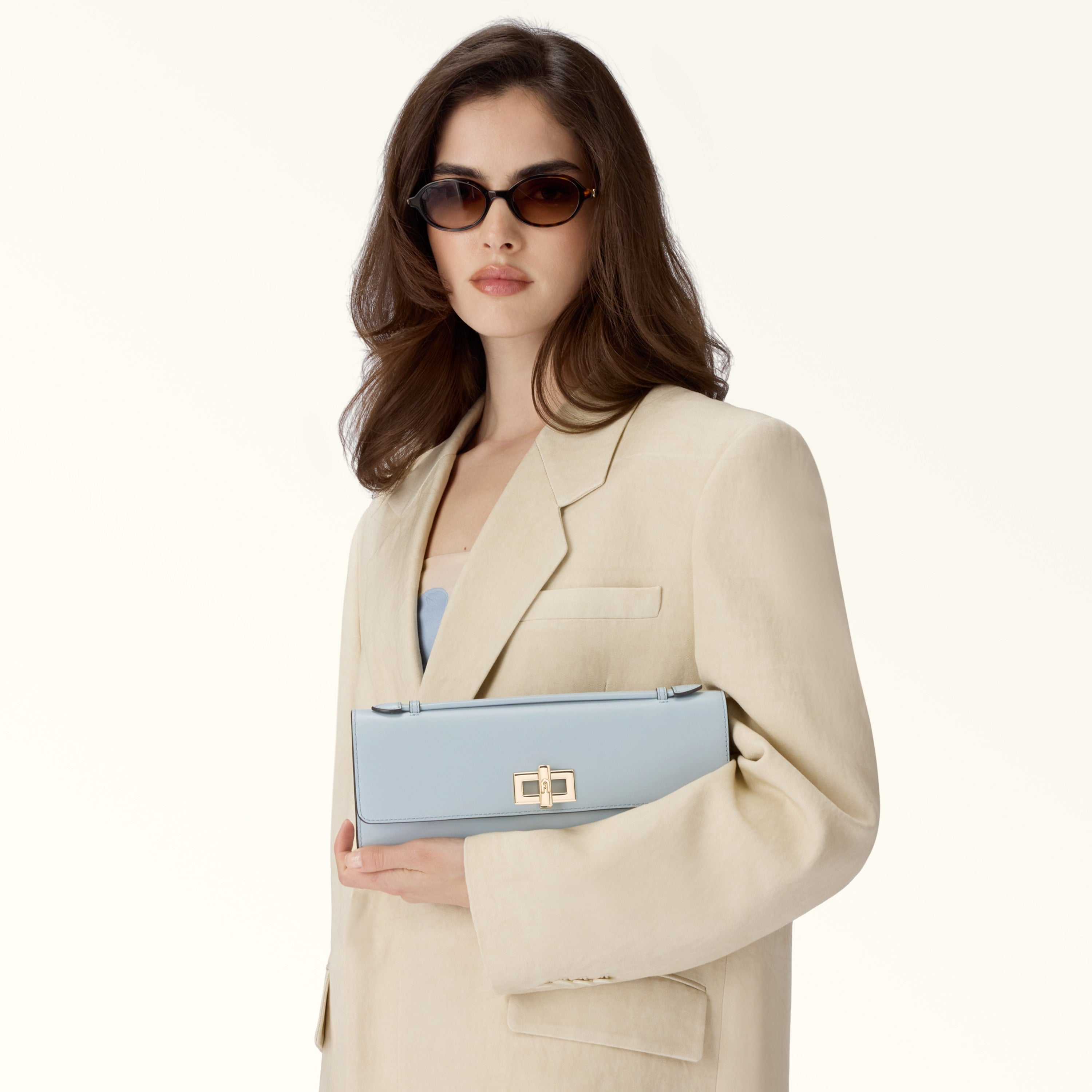 Furla borsa a mano in pelle "Clara" Azzurro WE00841.AR300 ARTEMISIA