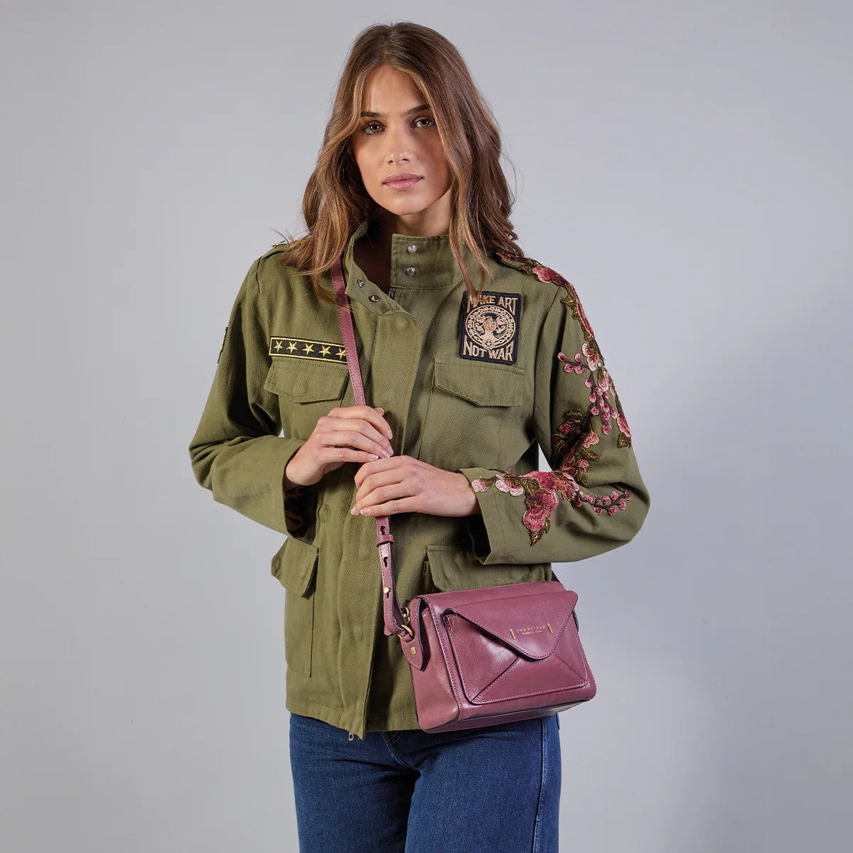The Bridge borsa a tracolla in pelle "Frida" Rosa 04290401.00B ORCHIDEA