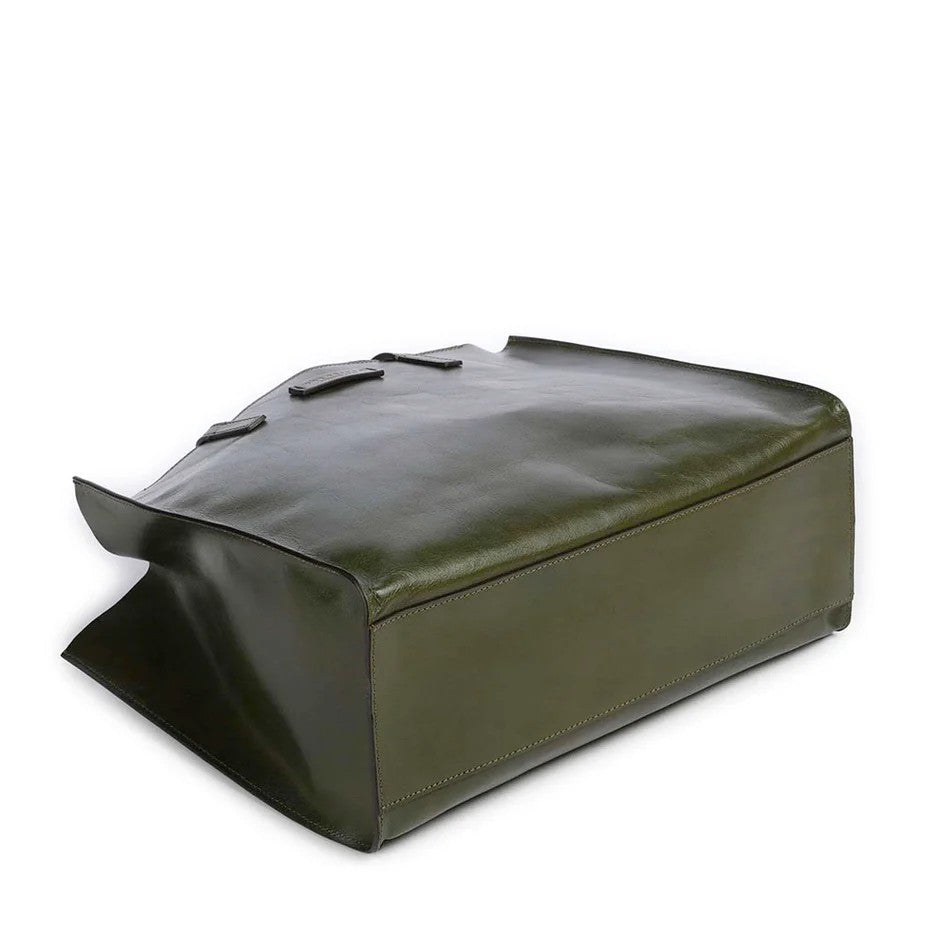 The Bridge borsa shopping in pelle "Mirra" Verde 04131401.00C MAGGIORANA