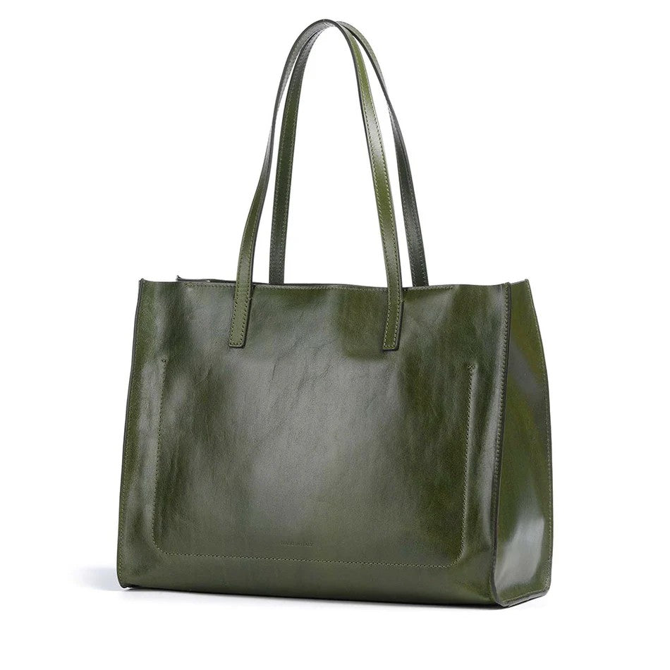 The Bridge borsa shopping in pelle "Mirra" Verde 04131401.00C MAGGIORANA