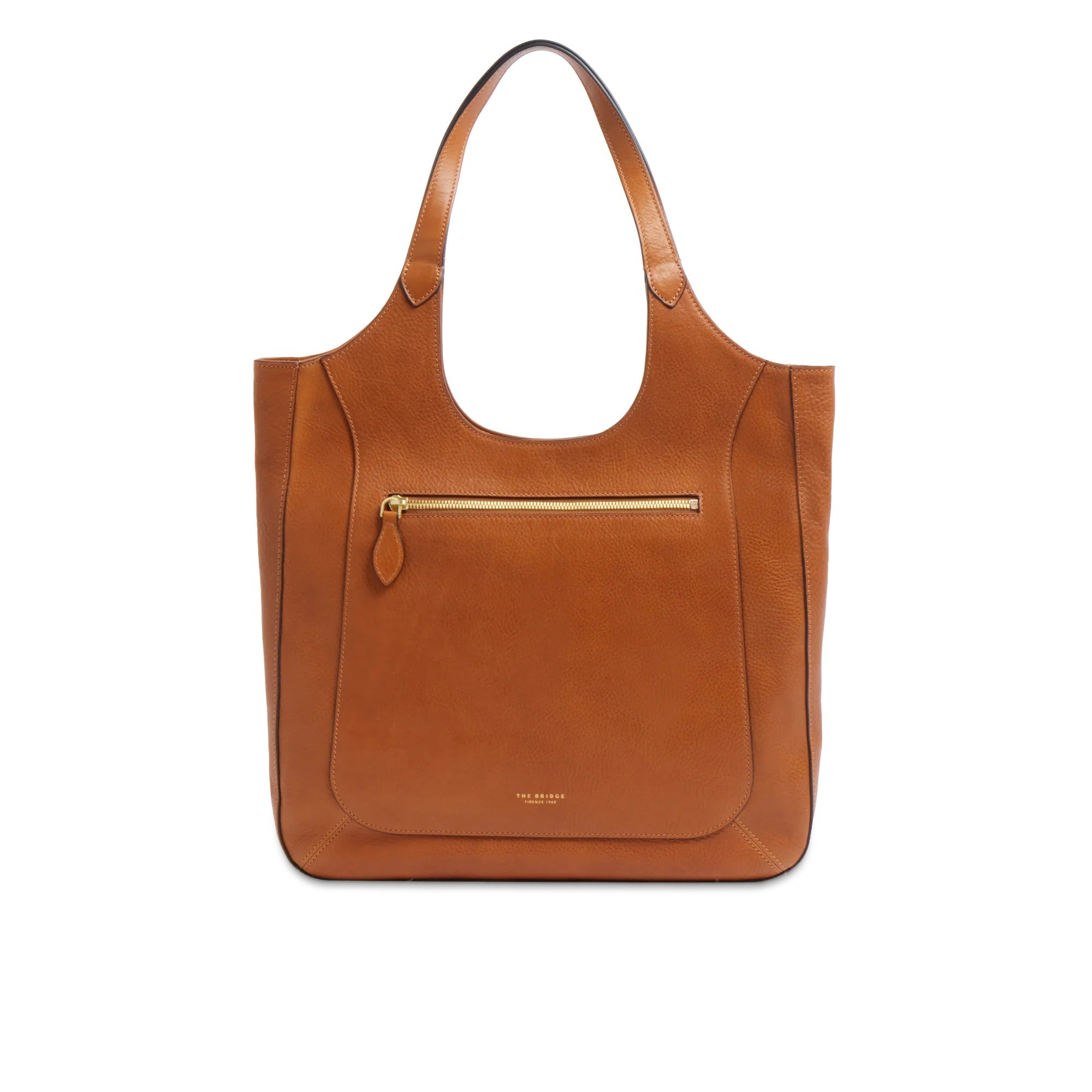The Bridge borsa shopping in pelle "Luce " Cuoio 042326D3.15 COGNAC