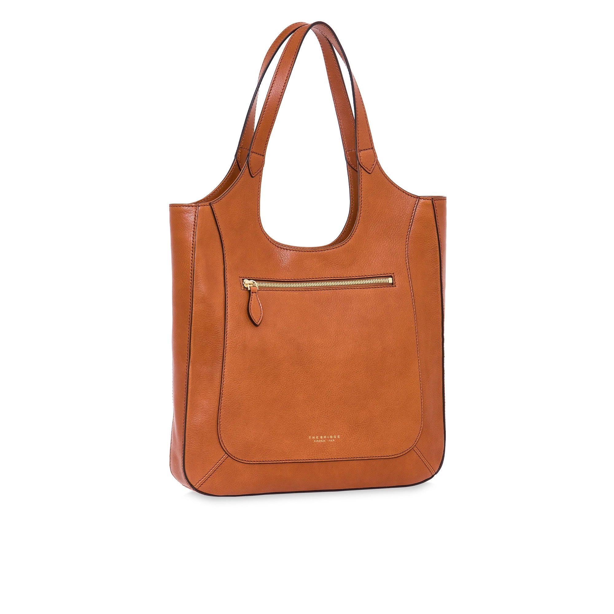 The Bridge borsa shopping in pelle "Luce " Cuoio 042326D3.15 COGNAC