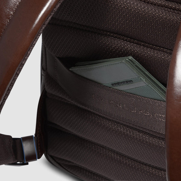 Piquadro zaino in pelle "Blue Square" Marrone CA6311B2.MO