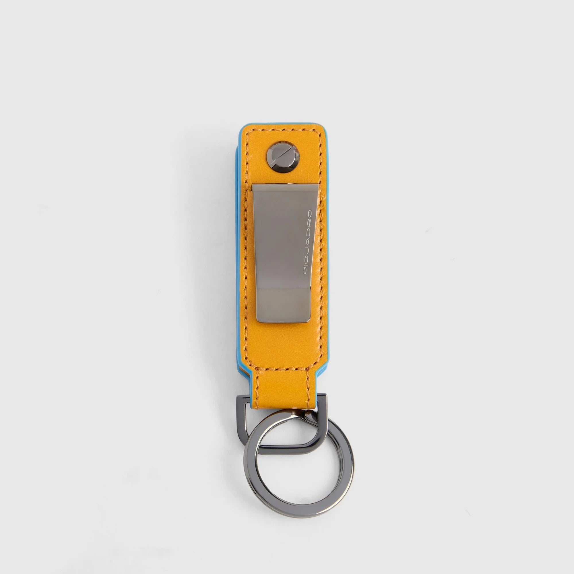 Piquadro portachiavi in pelle "Blue Square" Giallo PC7089B2.G