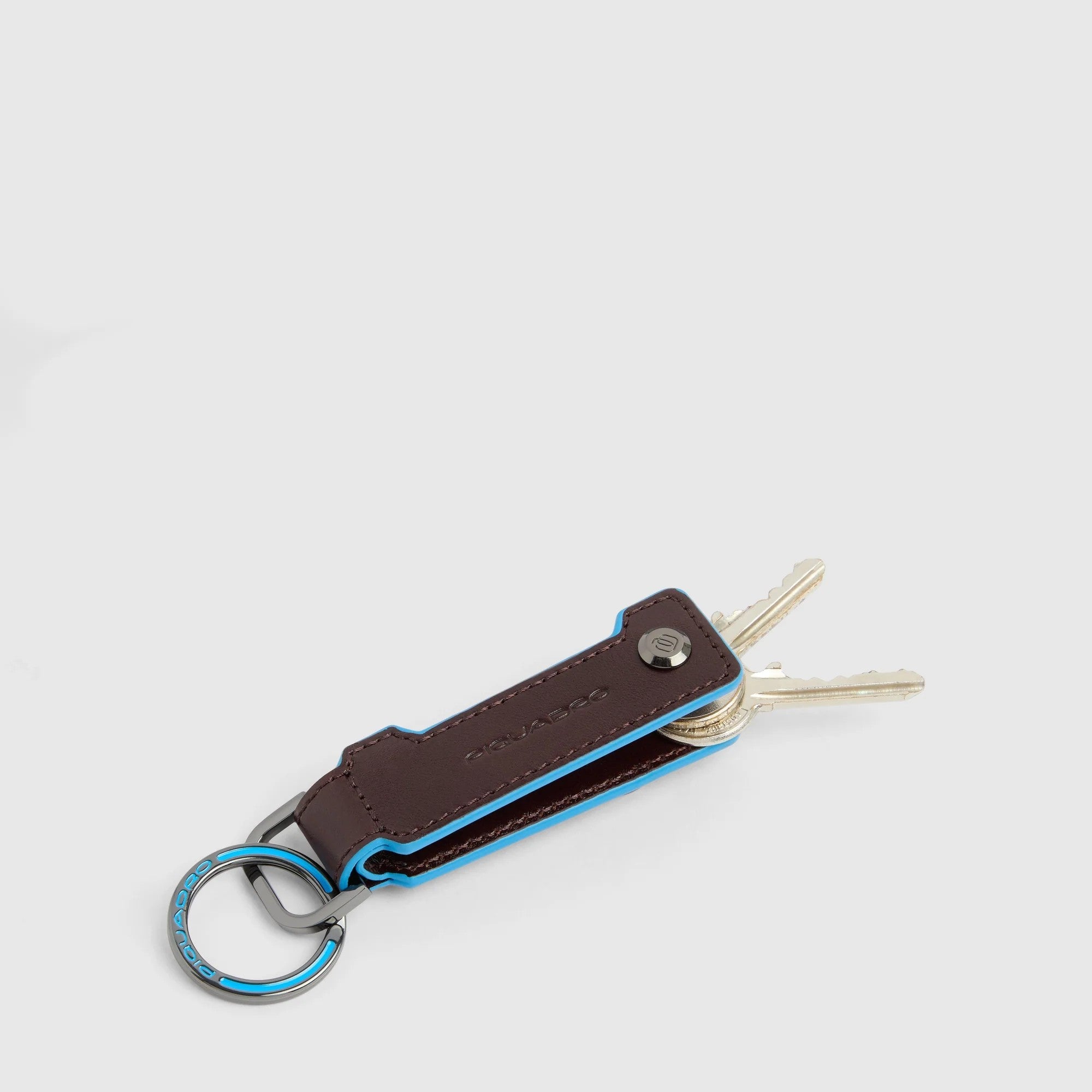 Piquadro portachiavi in pelle "Blue Square" Marrone PC7089B2.MO