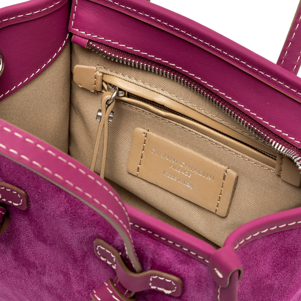 Gianni Chiarini borsa a mano in camoscio "Miss Marcella" Fucsia BS8065CM-PL.14364 DESERT FLOWE