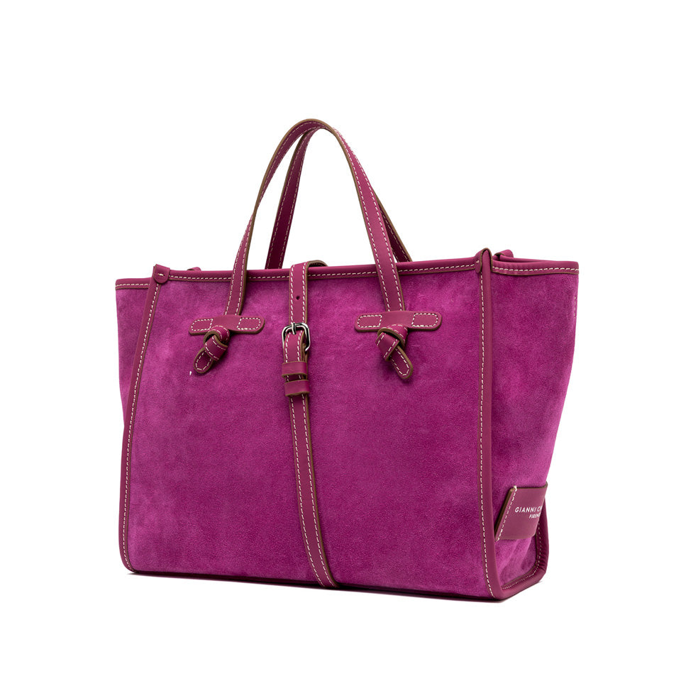 Gianni Chiarini borsa a mano in camoscio "Miss Marcella 32" Fucsia BS9762CM-PL.14364 DESERT FLOWE