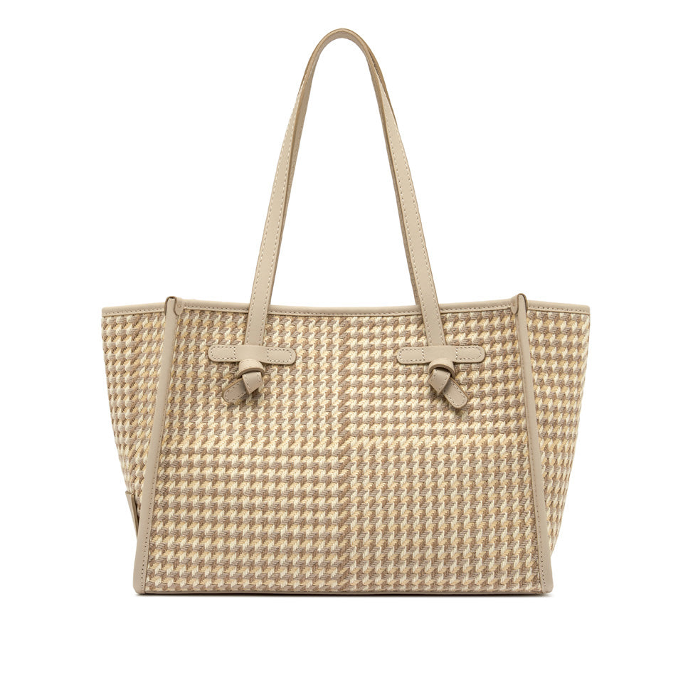 Gianni Chiarini borsa shopping in tessuto e pelle "Marcella" Beige BS6849COMM MSQ.14510 NOCETTA