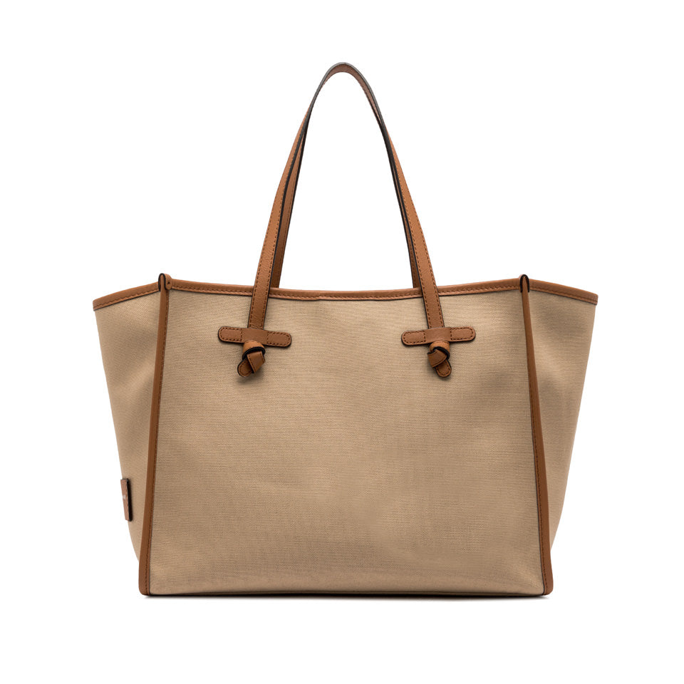 Gianni Chiarini borsa shopping in tessuto e pelle "Marcella" Beige BS6850COMMCNV-SE.13932 CORDA