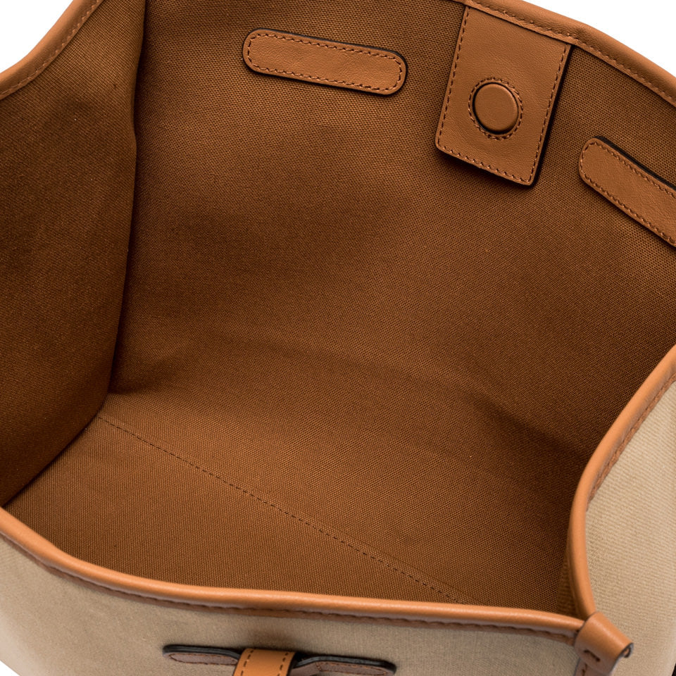 Gianni Chiarini borsa shopping in tessuto e pelle "Marcella" Beige BS6850COMMCNV-SE.13932 CORDA