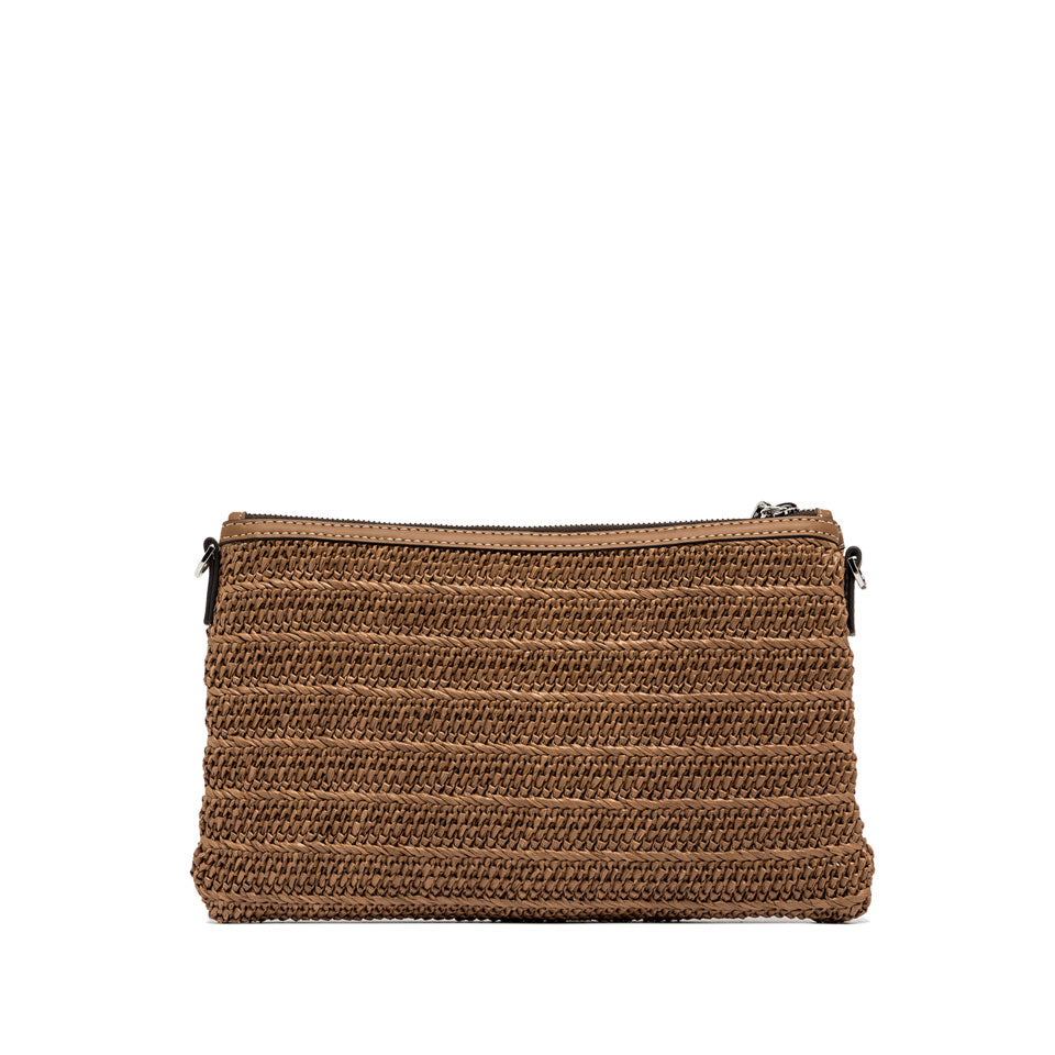Gianni Chiarini pochette in raffia e pelle "Marcella" Cuoio BS10865COMM RVMRK.1117 CARAMEL