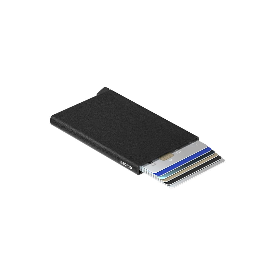 Secrid porta carte di credito in alluminio "Cardprotector Powder" Nero CP.BLACK