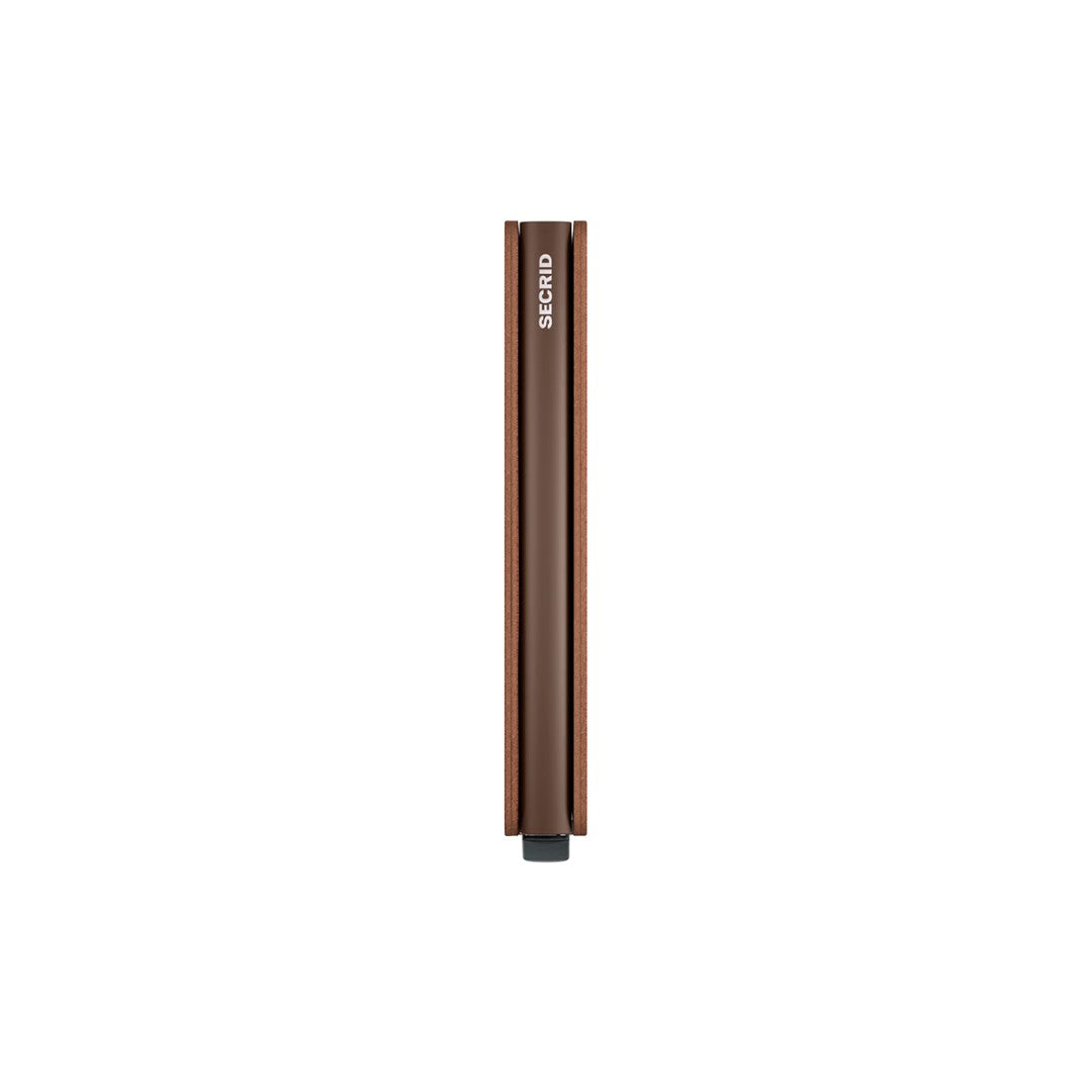 Secrid portafogli compatto in alluminio e pelle "Slimwallet Vintage" Cuoio SV.COGNAC-BROWN