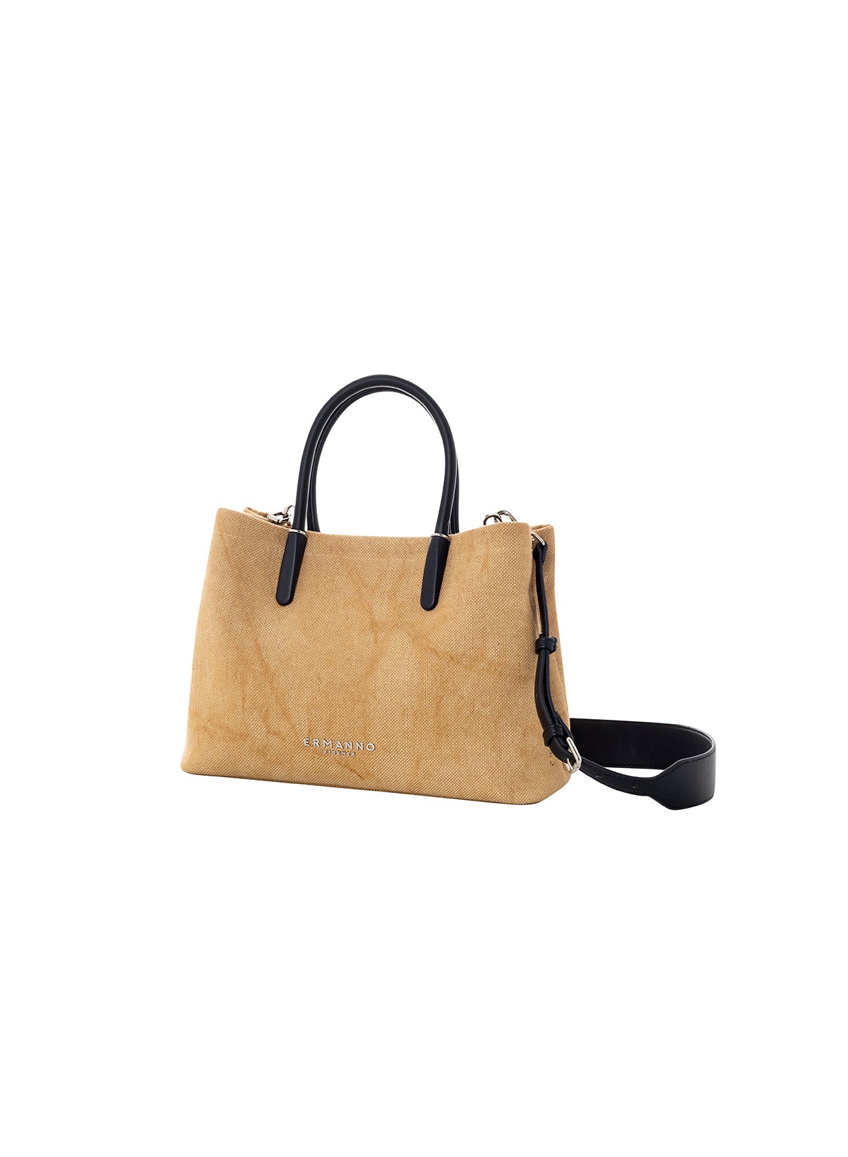 Ermanno Firenze borsa a mano in tessuto ed ecopelle "Ada" Beige 12402093.NATURAL