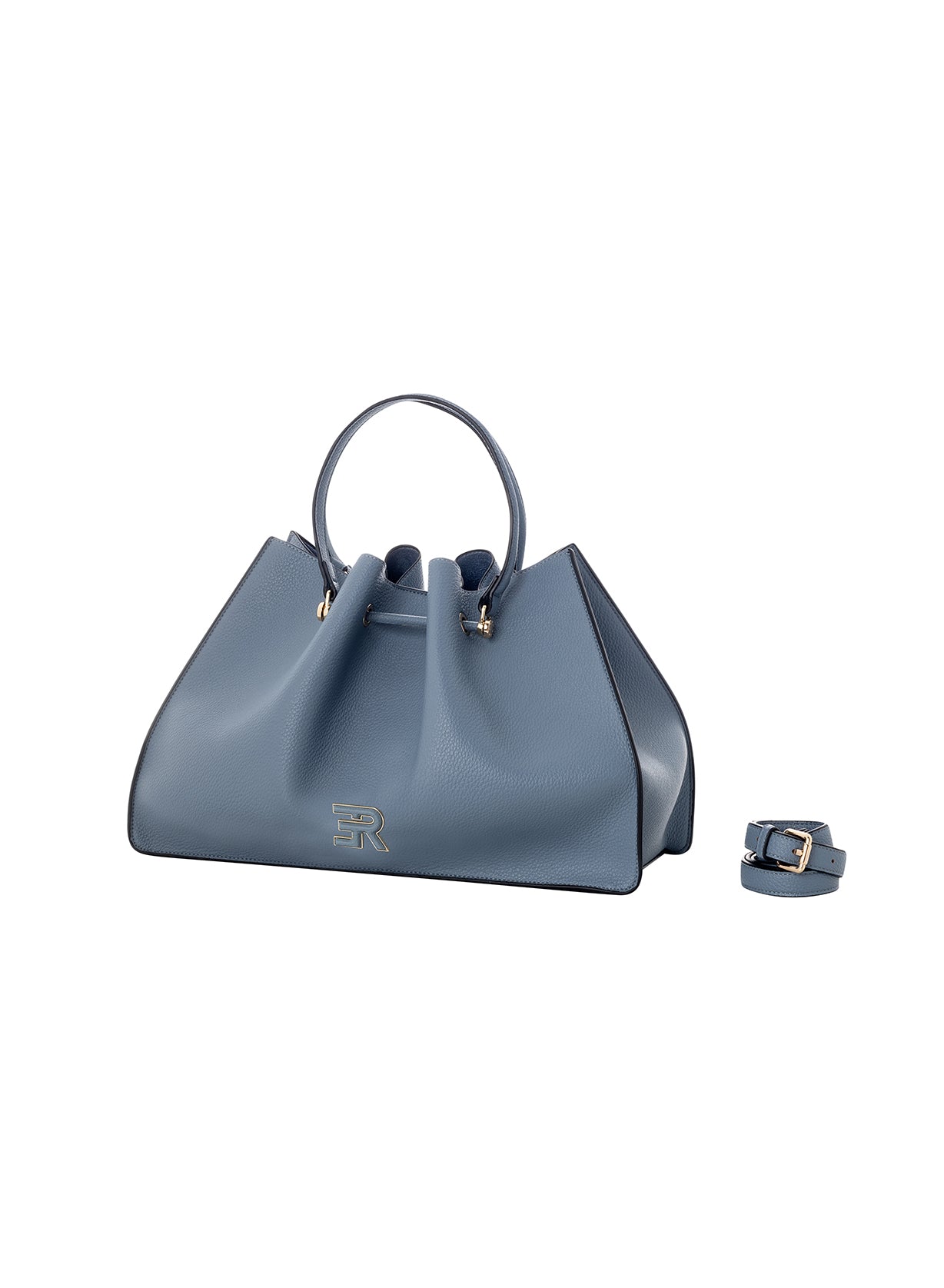 Ermanno Firenze borsa a mano in ecopelle "Anora" Azzurro 12402132.JEANS
