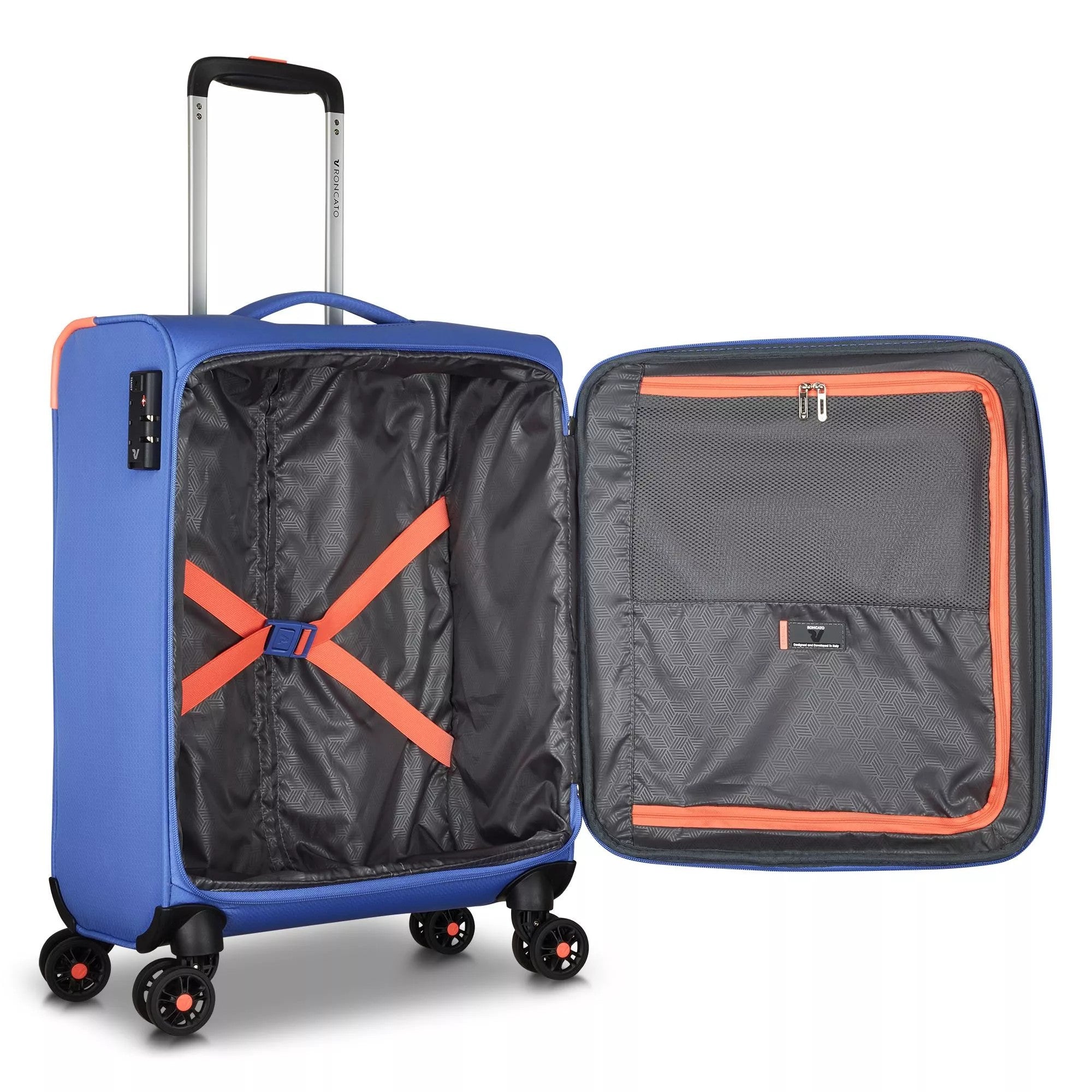 Roncato trolley cabina in tessuto "Lite Soft" Blu elettrico 414746.2929 ULTRAVIOLET