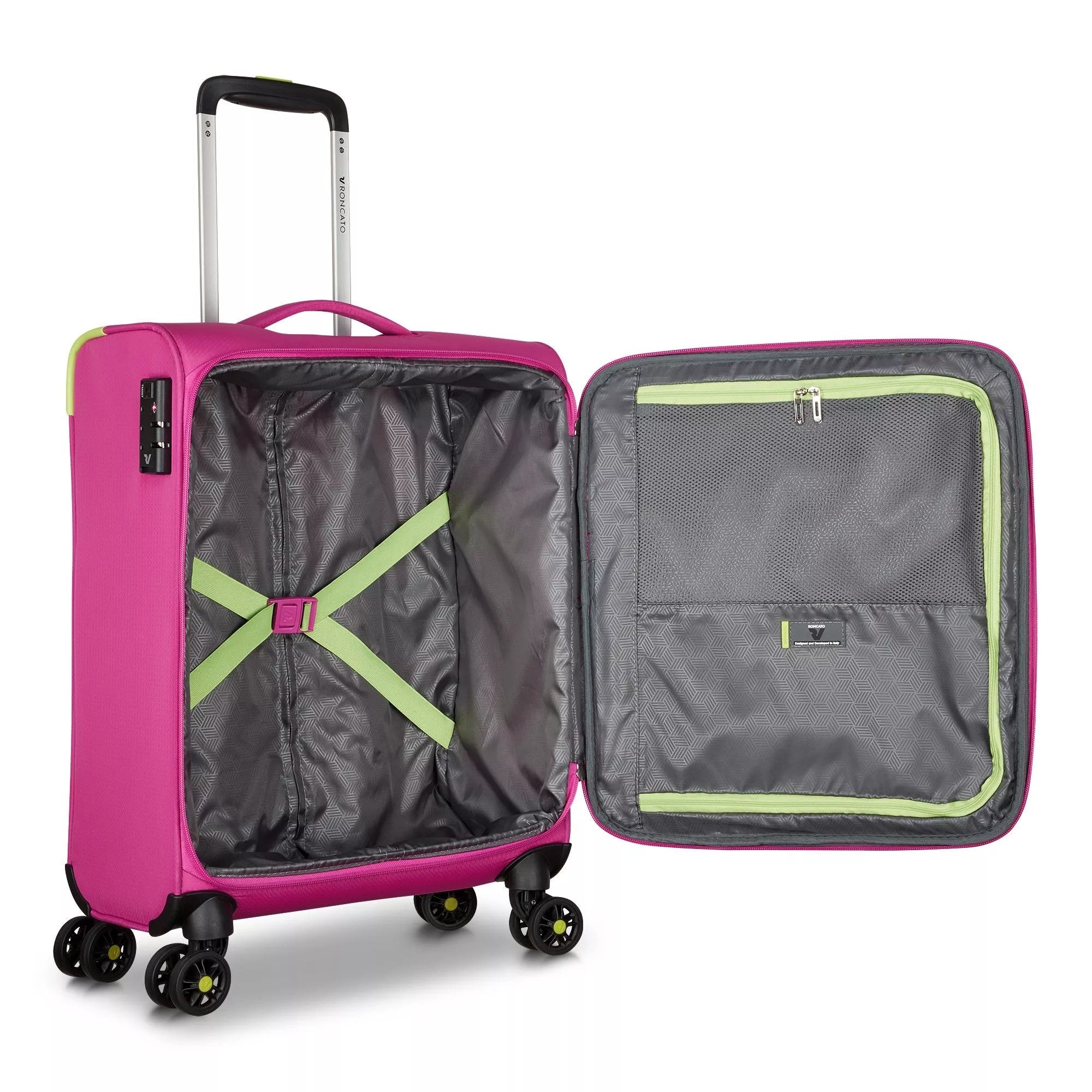 Roncato trolley cabina in tessuto "Lite Soft" Fucsia 414746.49