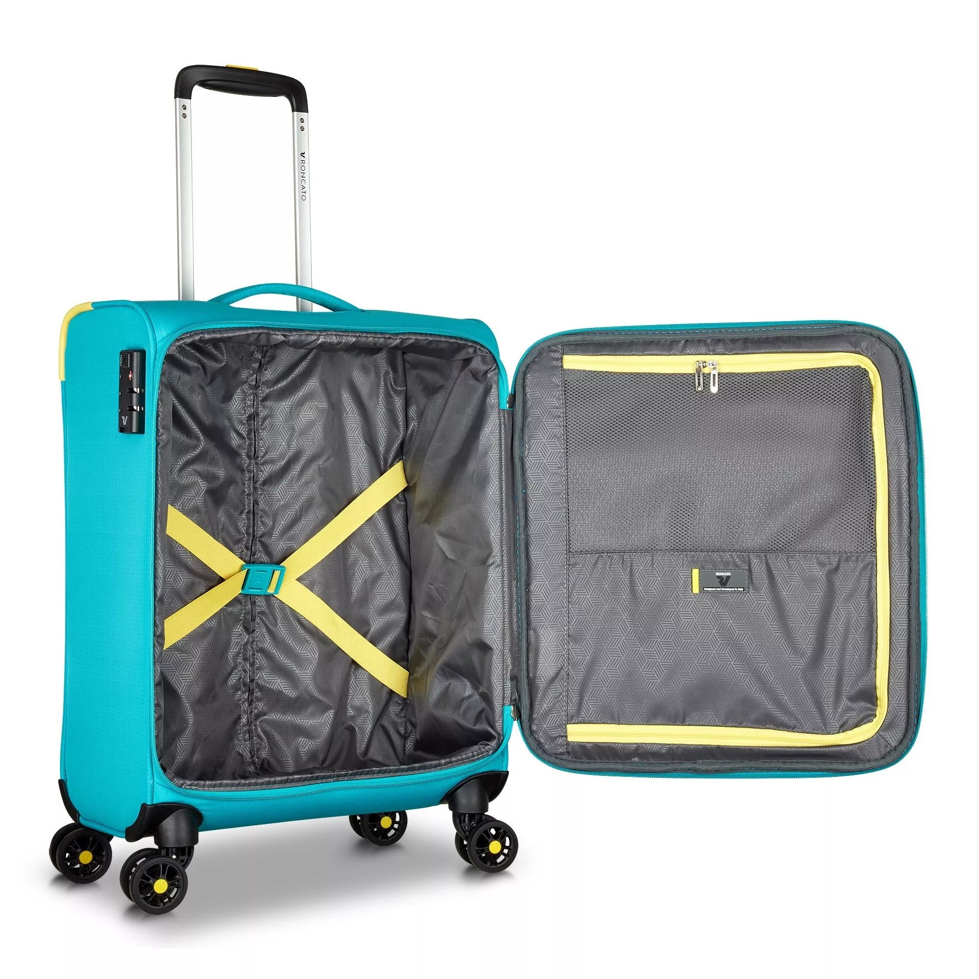 Roncato trolley cabina in tessuto "Lite Soft" Verde acqua 414746.68 TURCHESE