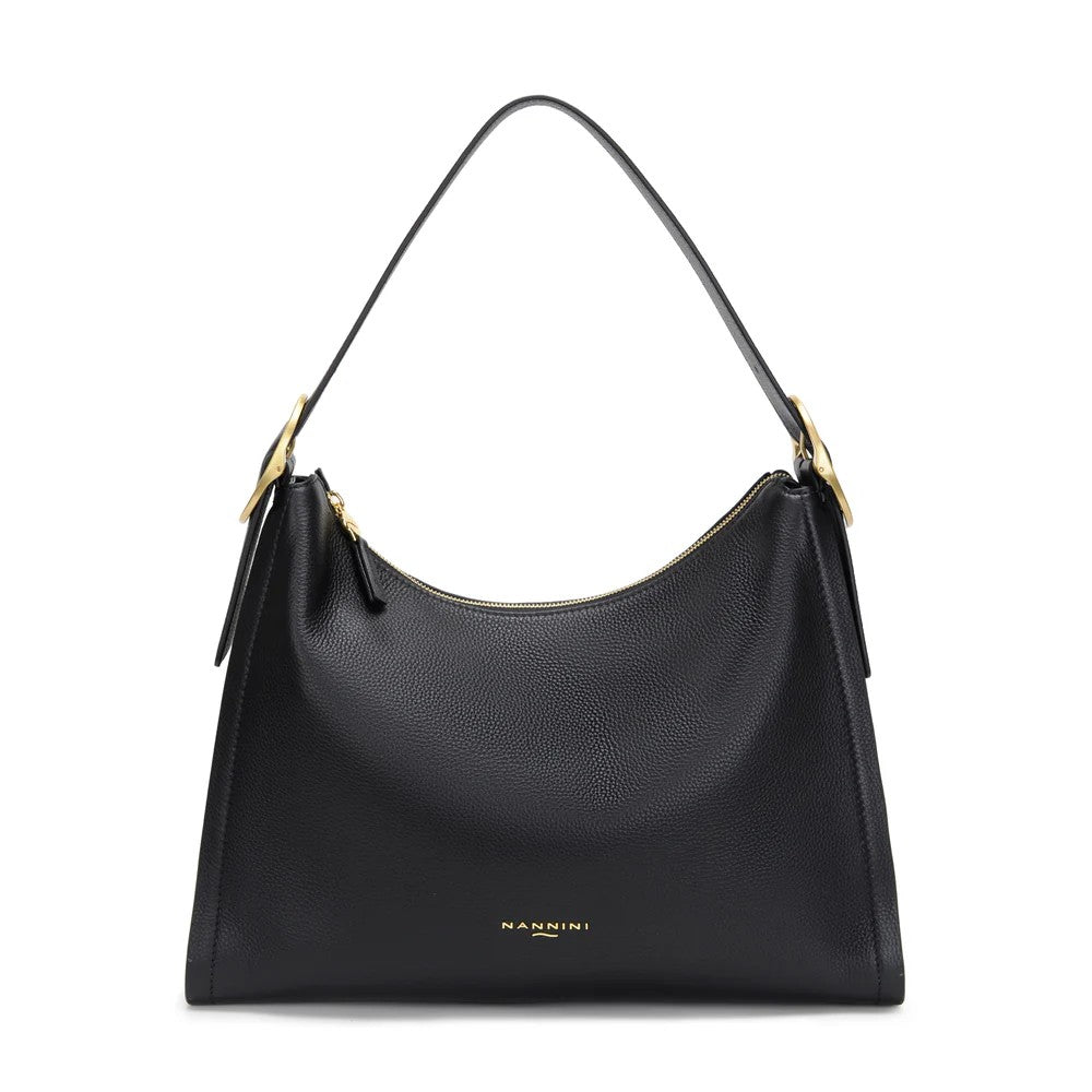 Nannini borsa a spalla in pelle "Greta" Nero 19405.NERO