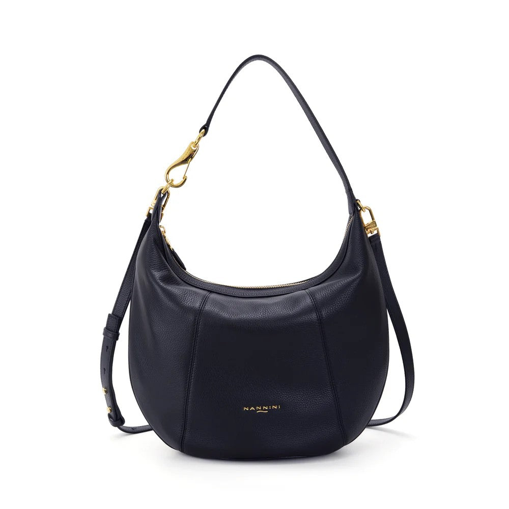 Nannini borsa a spalla in pelle "Filippa" Blu 19120-1.NAVY