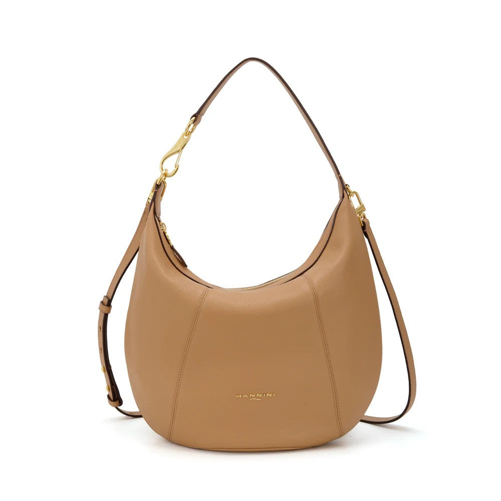 Nannini borsa a spalla in pelle "Filippa" Cuoio 19120-1.CAMEL