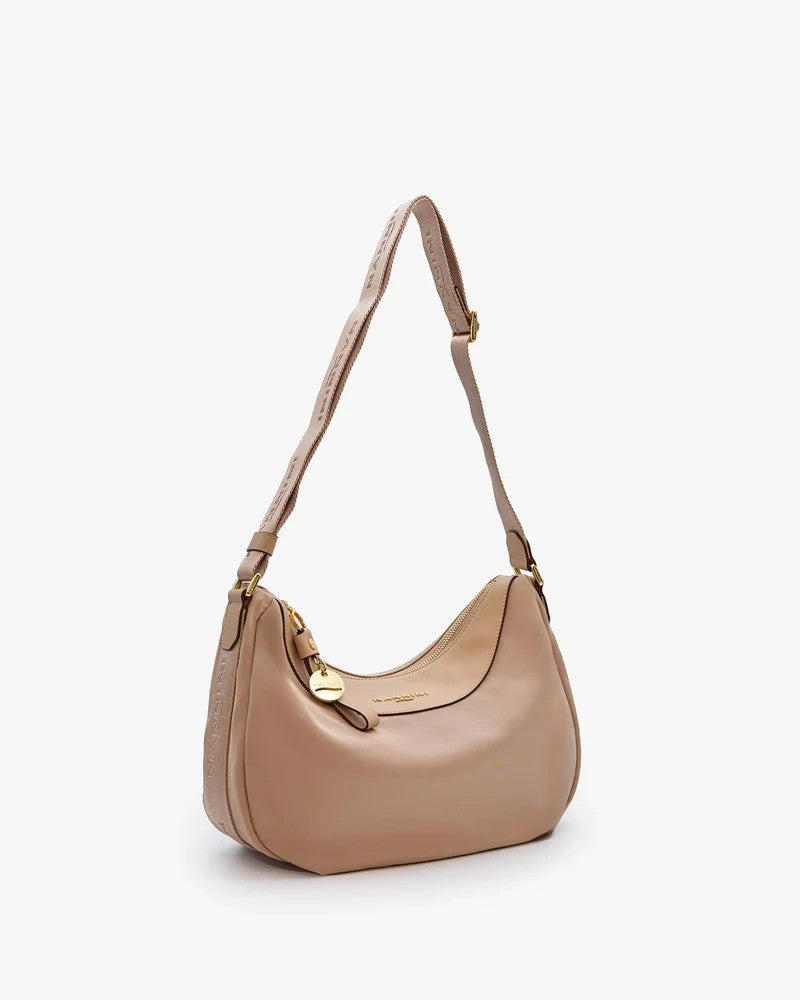 Nannini borsa a tracolla in tessuto e pelle "Liberty" Beige 18243.BEIGE