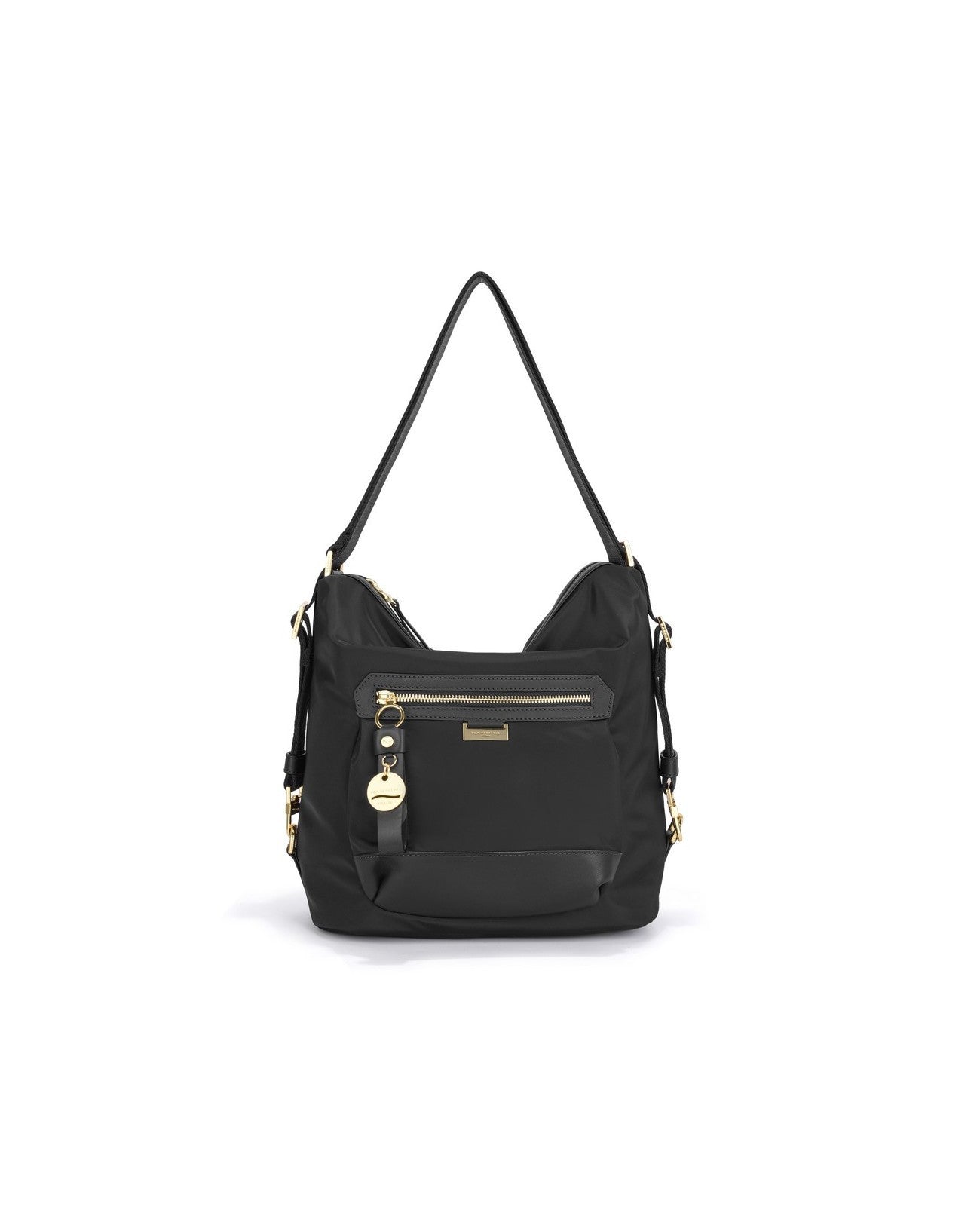 Nannini borsa zaino in tessuto "Liberty" Nero 18076.NERO