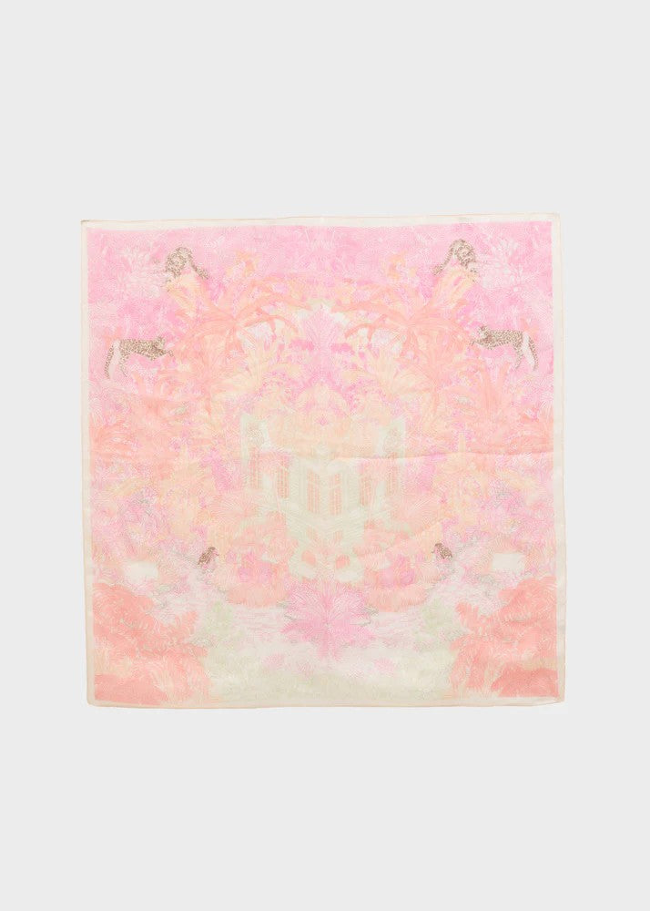 Nalì foulard in poliestere "Fantasia giungla" Multicolor BOSC0195.ARANCIO/ROSA