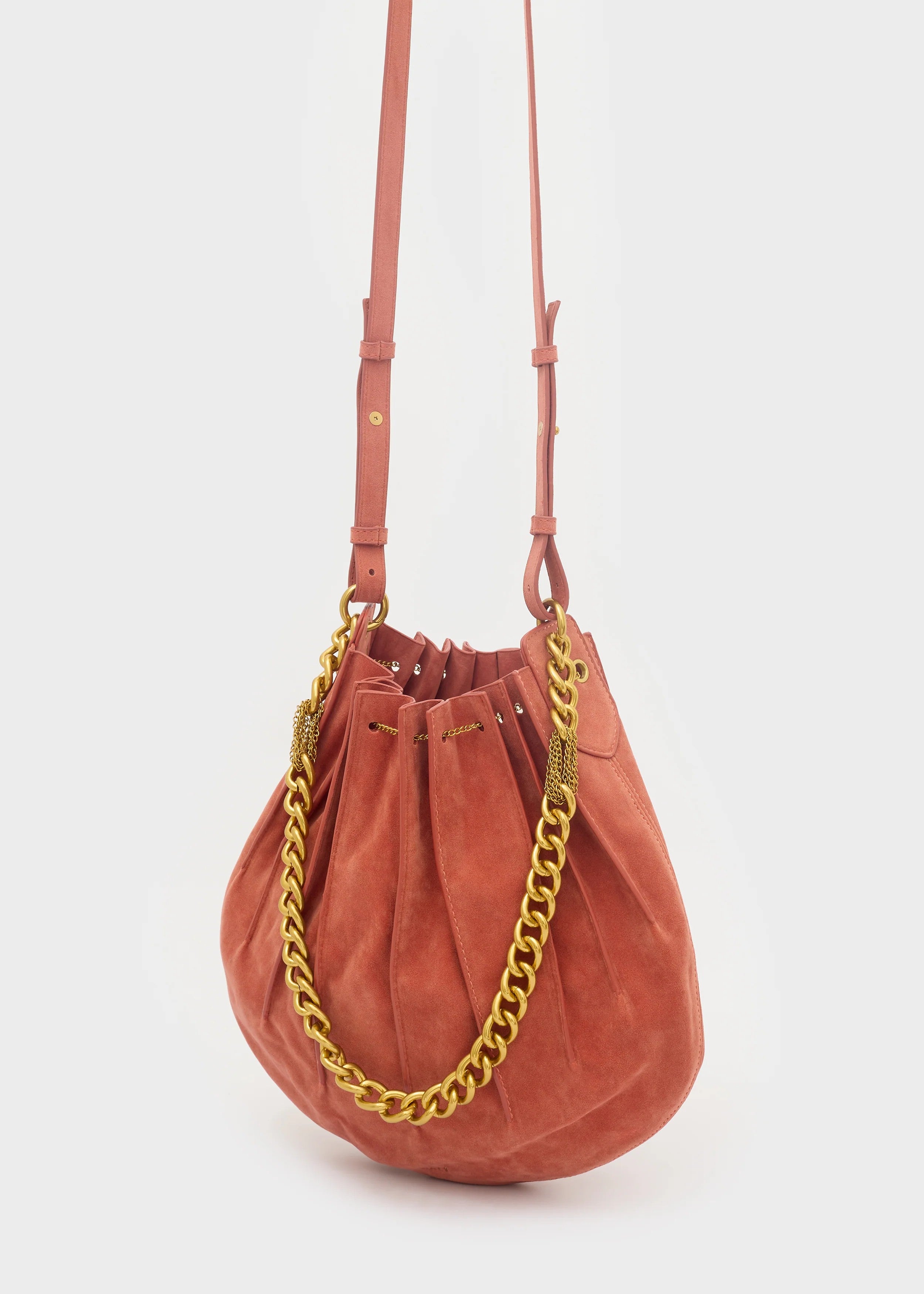 Nalì borsa secchiello in ecopelle "Evissa" Terracotta LDBS0154.RUGGINE