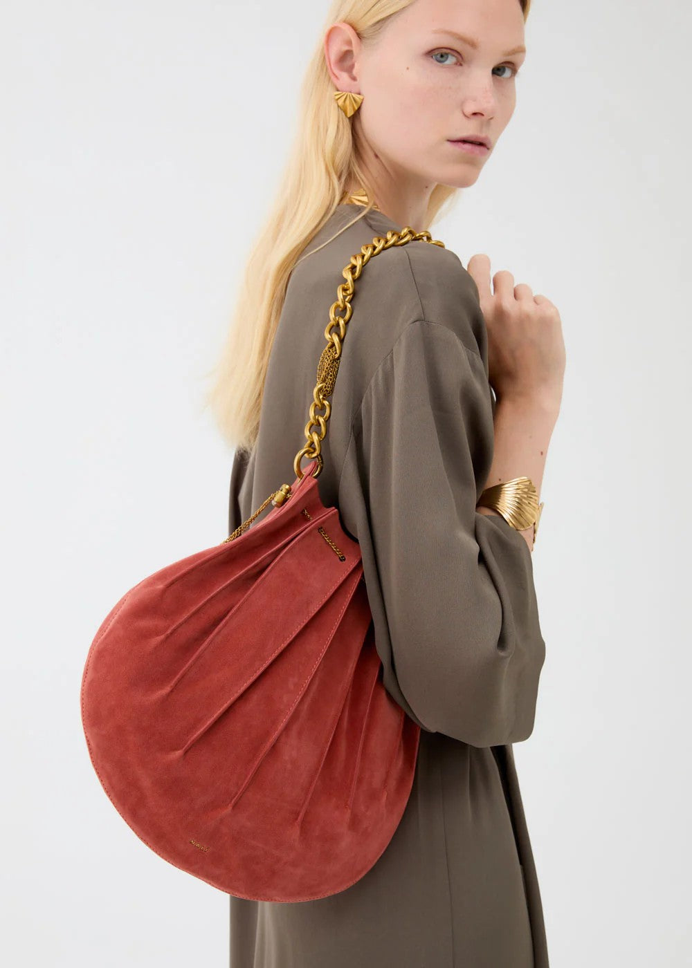 Nalì borsa secchiello in ecopelle "Evissa" Terracotta LDBS0154.RUGGINE