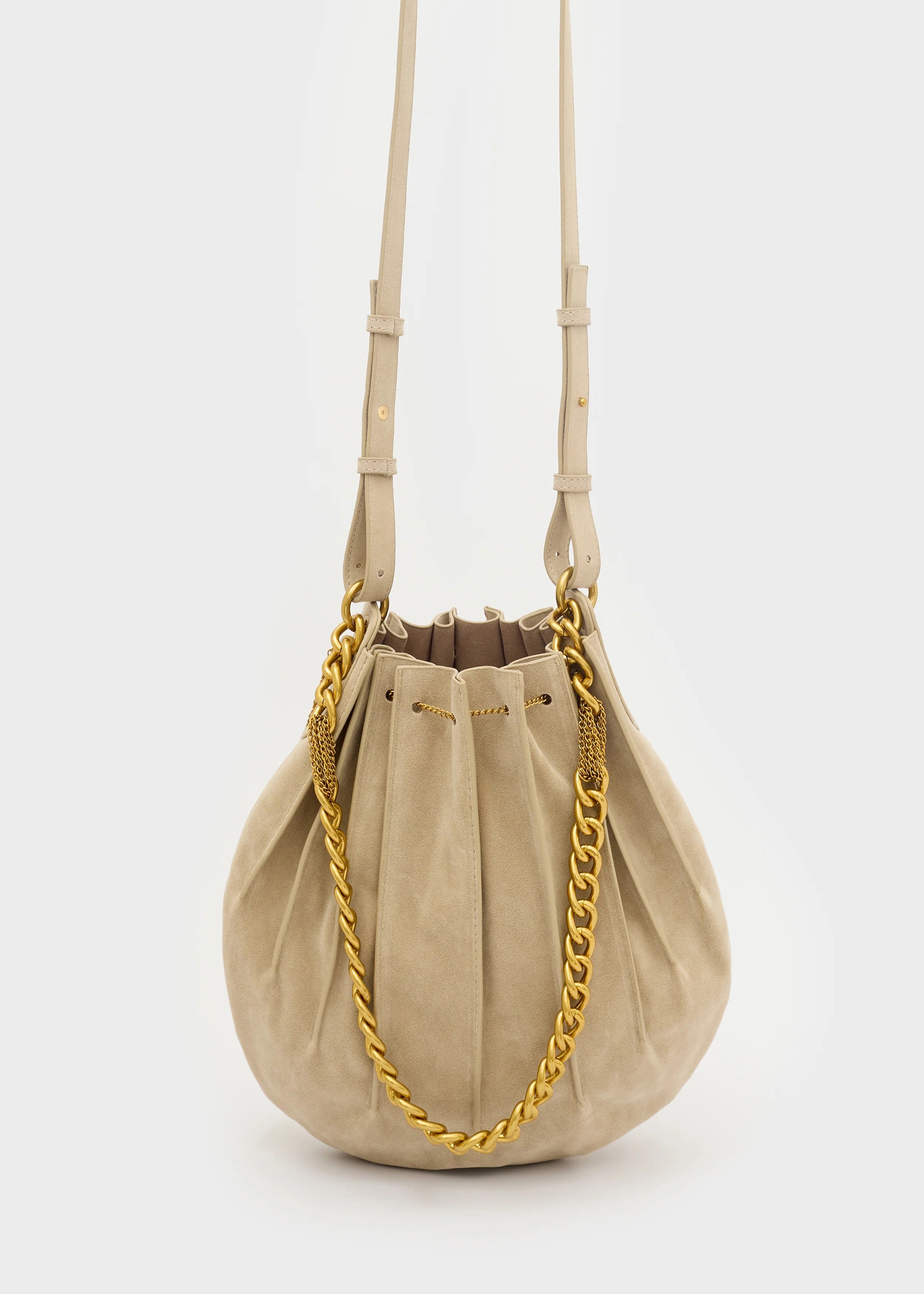 Nalì borsa secchiello in ecopelle "Evissa" Beige LDBS0154.BEIGE