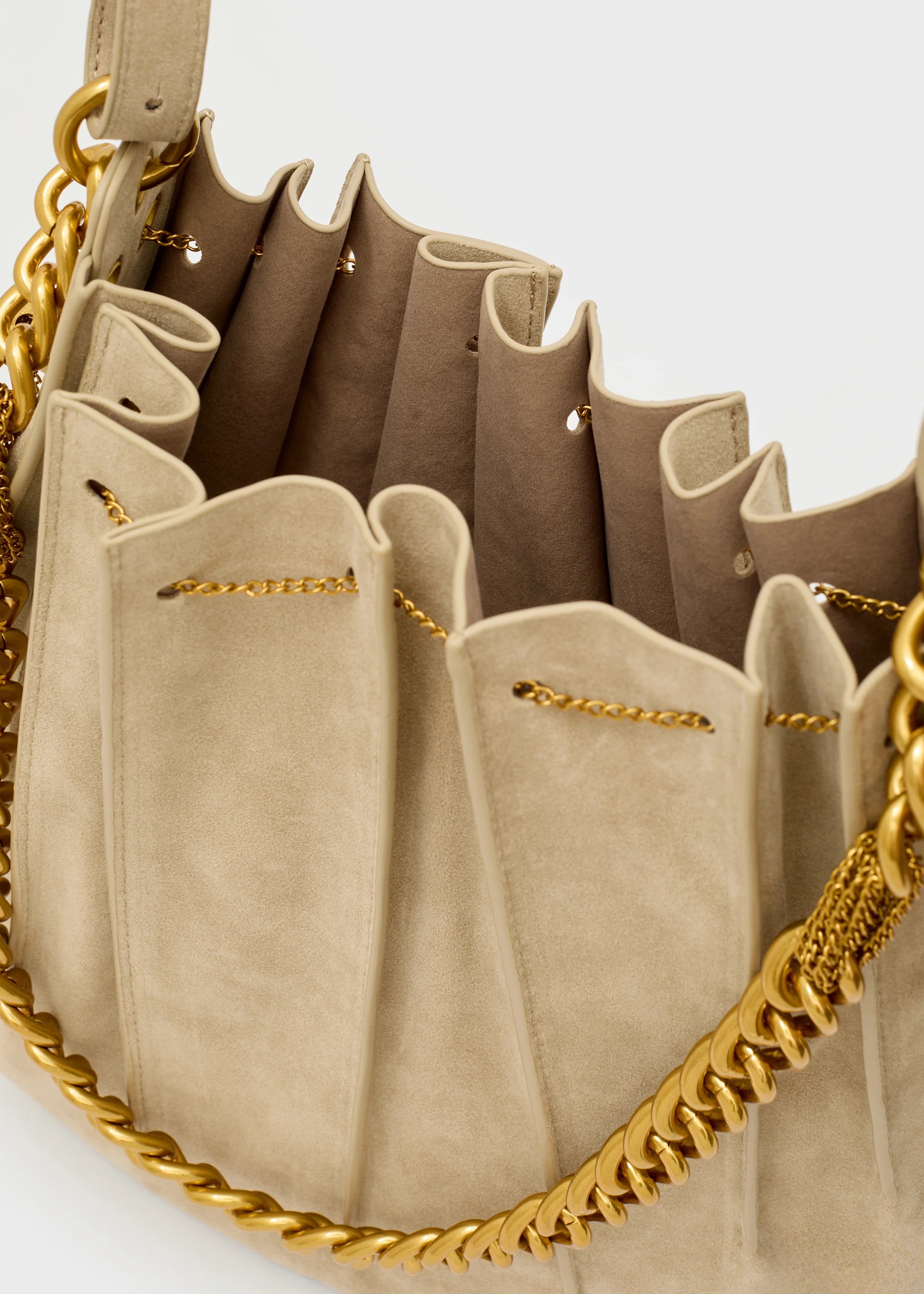 Nalì borsa secchiello in ecopelle "Evissa" Beige LDBS0154.BEIGE
