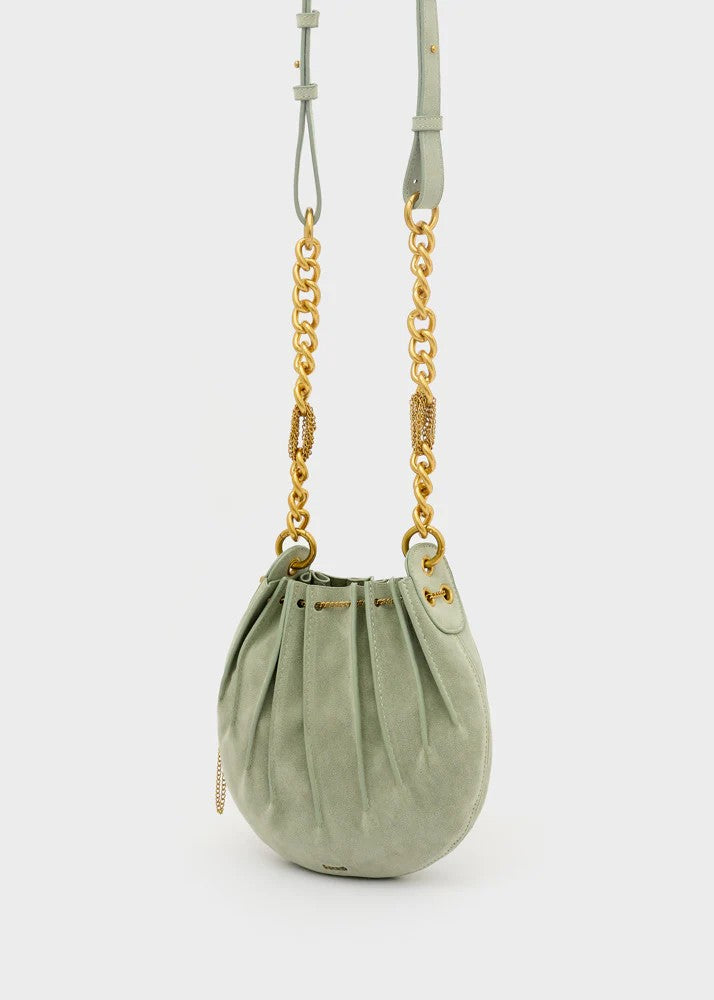 Nalì borsa secchiello in ecopelle "Evissa" Verde LDBS0158.VERDE