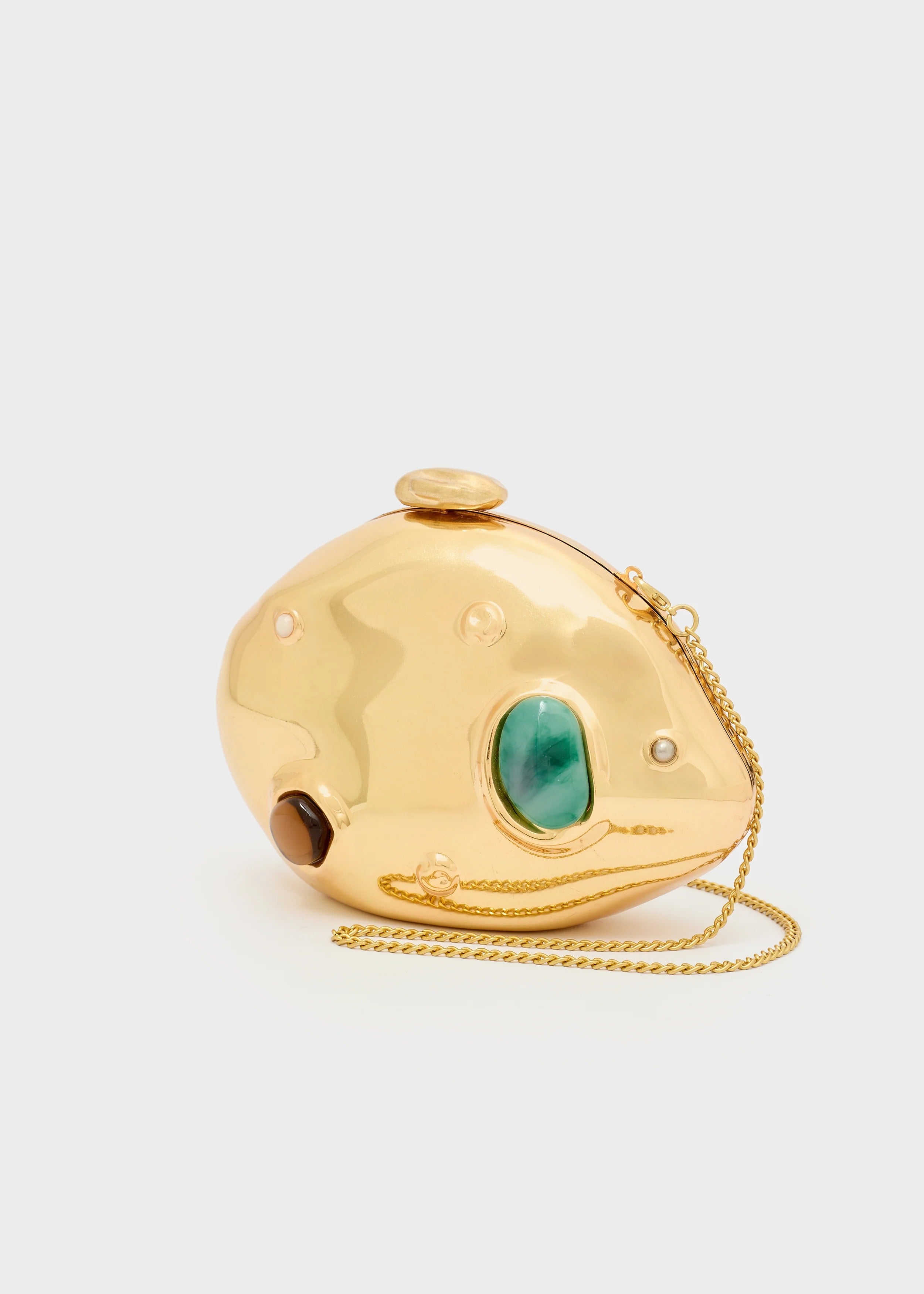 Nalì pochette in metallo "Pietre" Oro LYPC0053.ORO