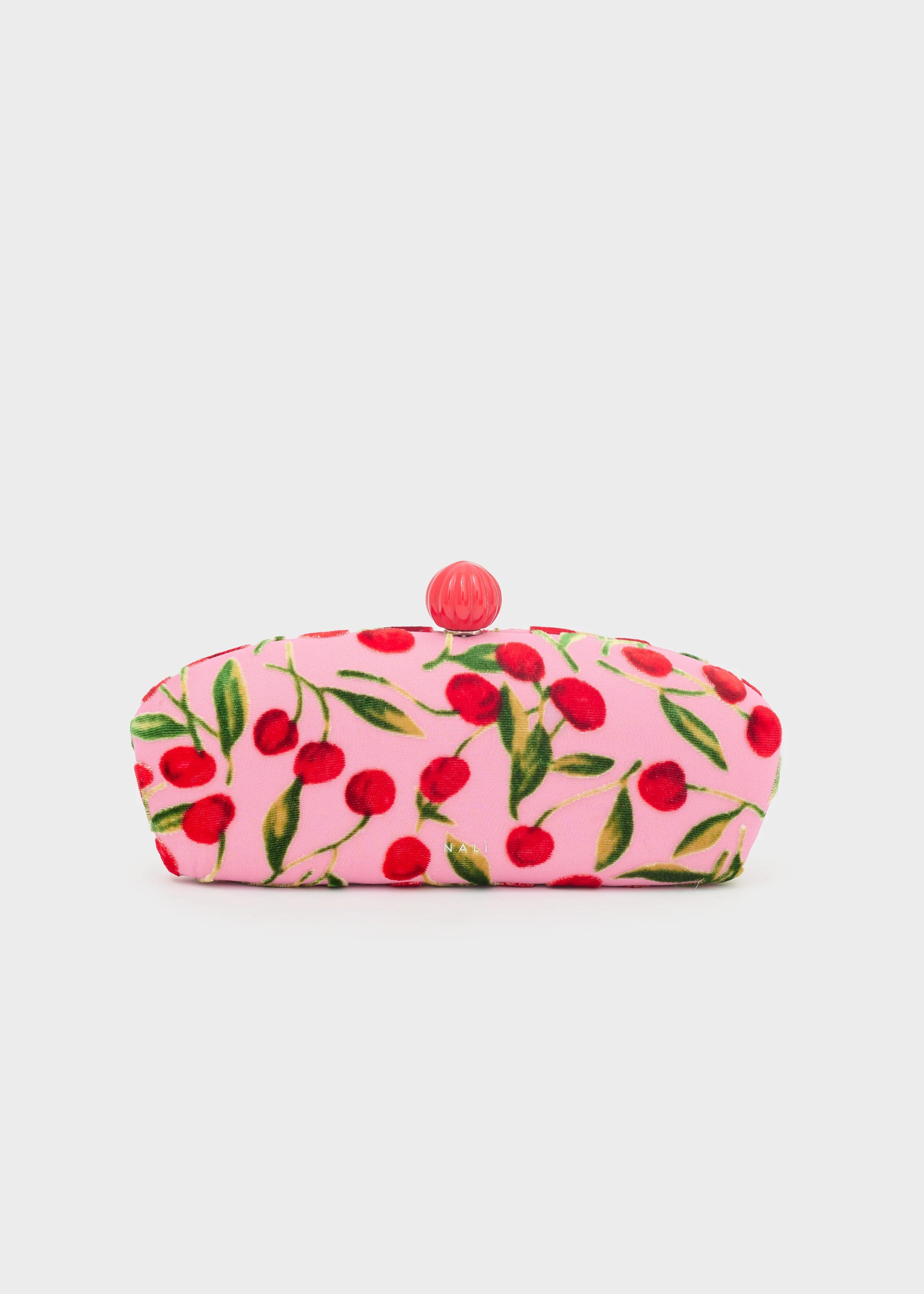 Nalì pochette in tessuto "Margot" Rosa LYPC0054.STAMPA CILIEGIE ROSA