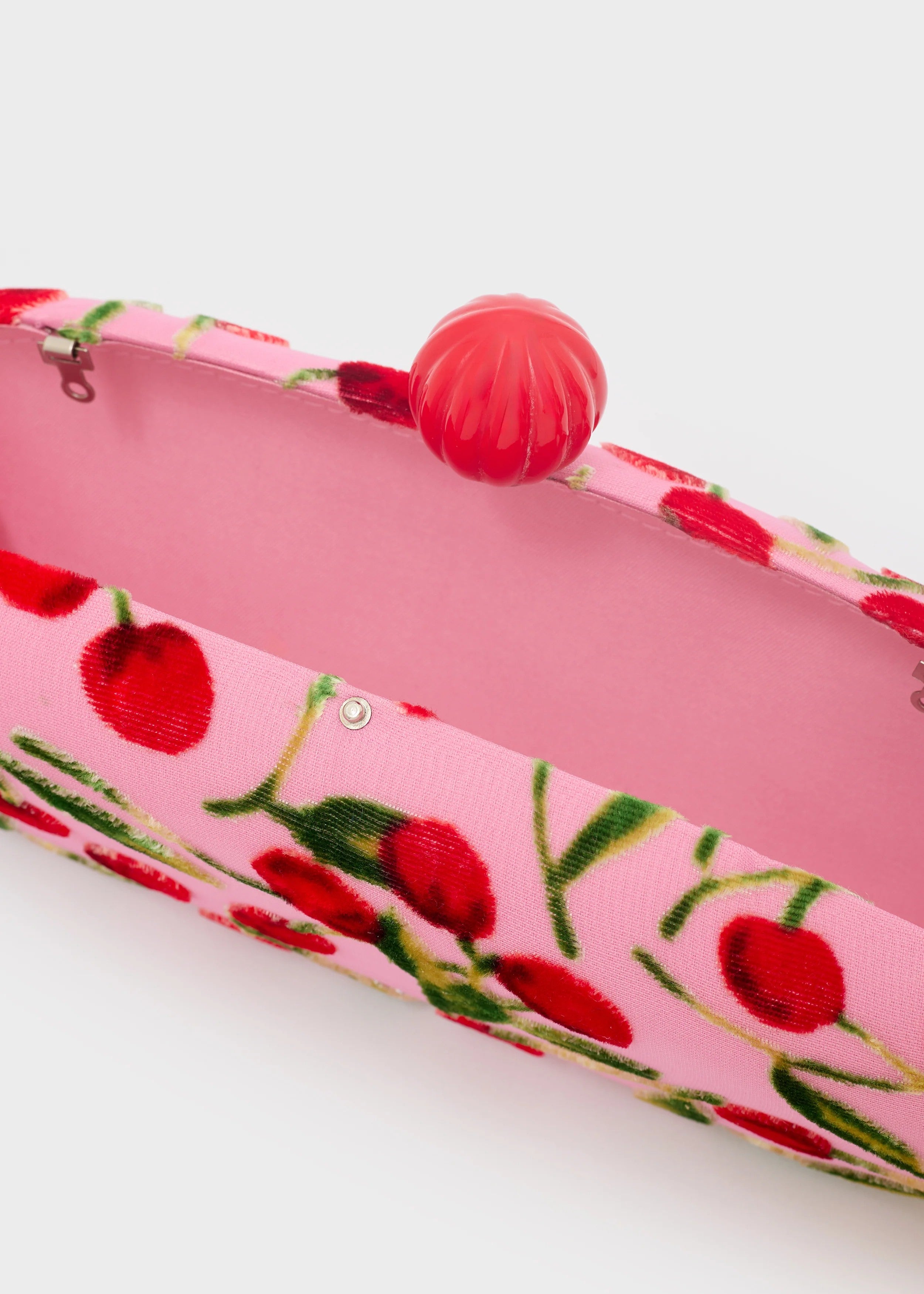 Nalì pochette in tessuto "Margot" Rosa LYPC0054.STAMPA CILIEGIE ROSA