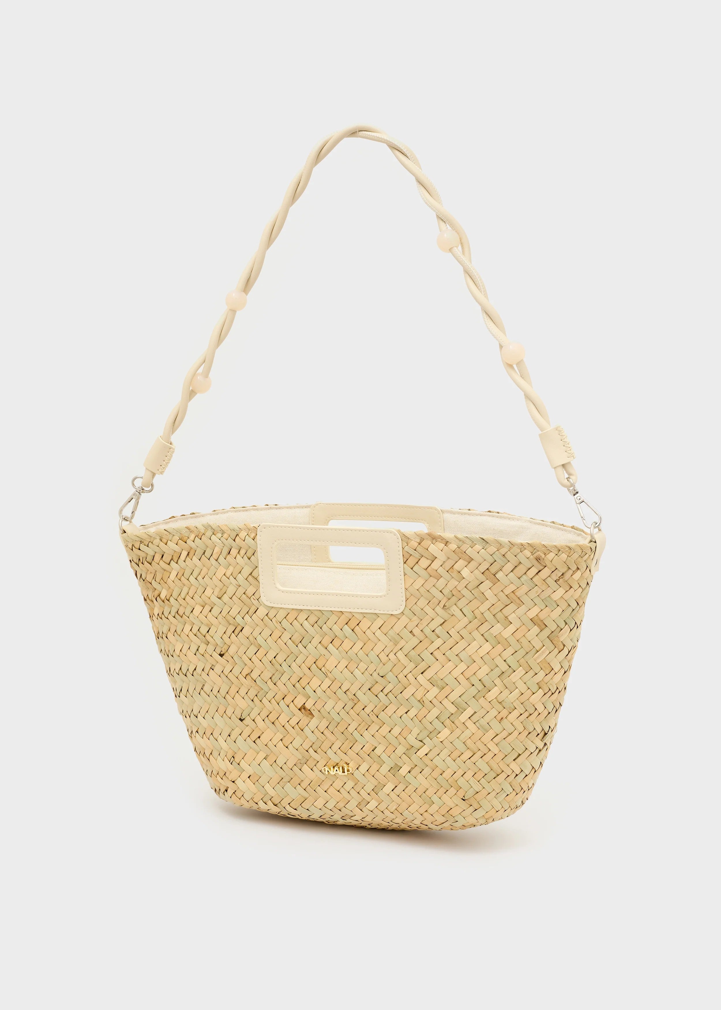Nalì borsa a mano in raffia "Olivia" Bianco LZBS0089.BIANCO